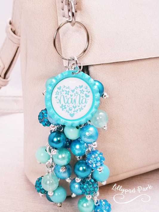 Handmade Beaded Purse Charm or Bag Charm that dangles like a keychain