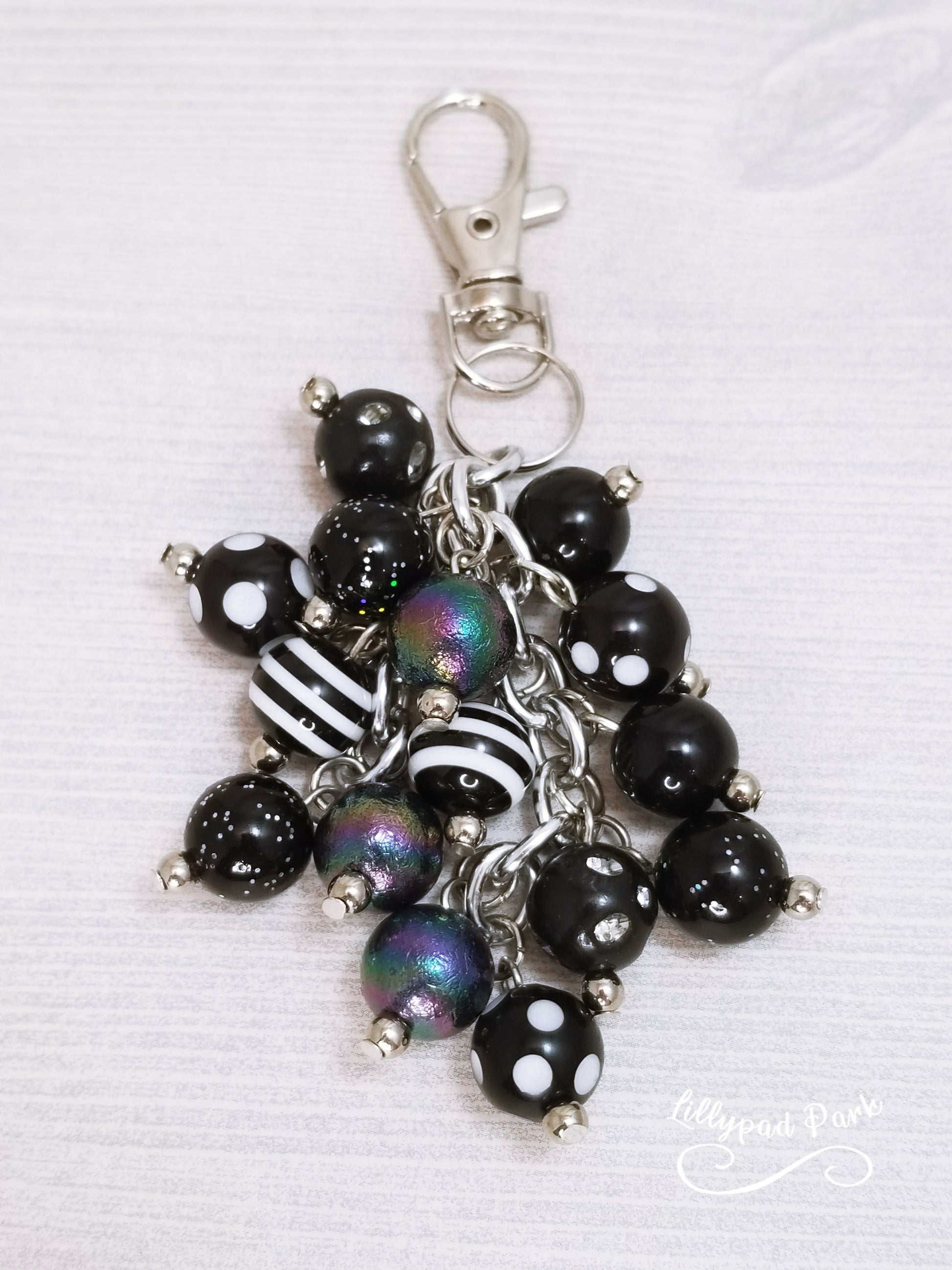 Handmade Beaded Mini Purse Charm or Bag Charm that dangles like a keychain