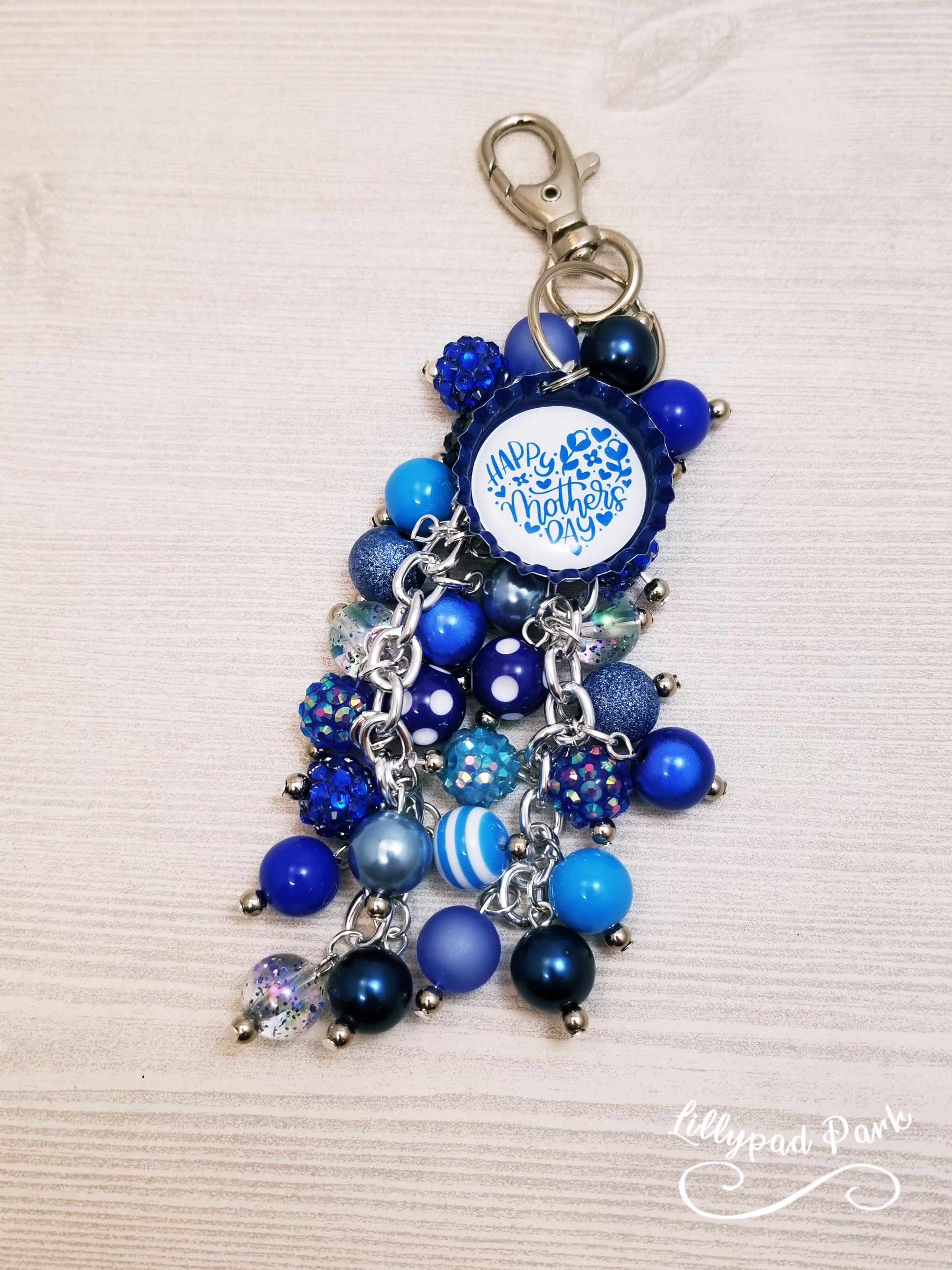 Handmade Beaded Purse Charm or Bag Charm that dangles like a keychain