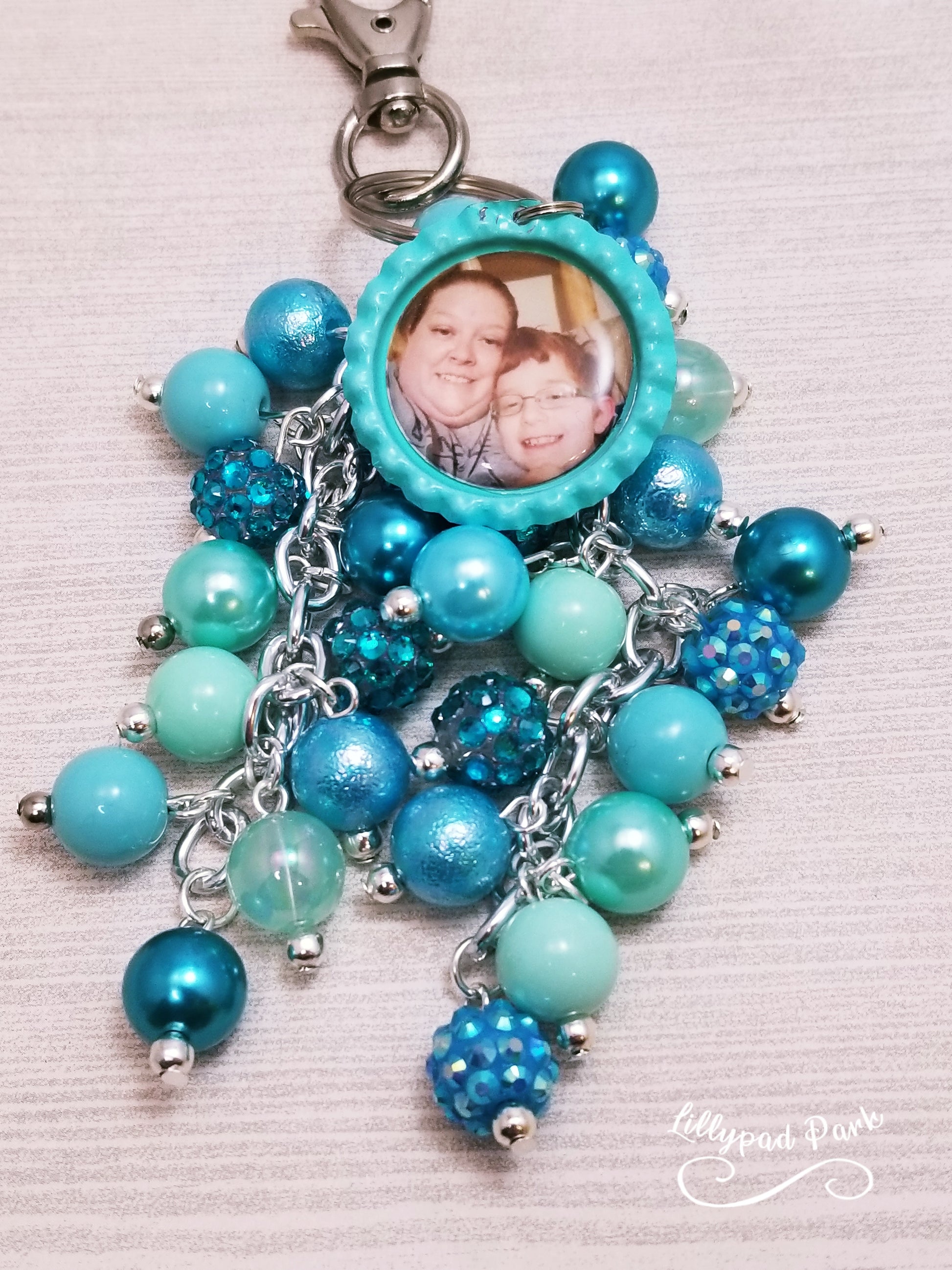 Handmade Beaded Purse Charm or Bag Charm that dangles like a keychain