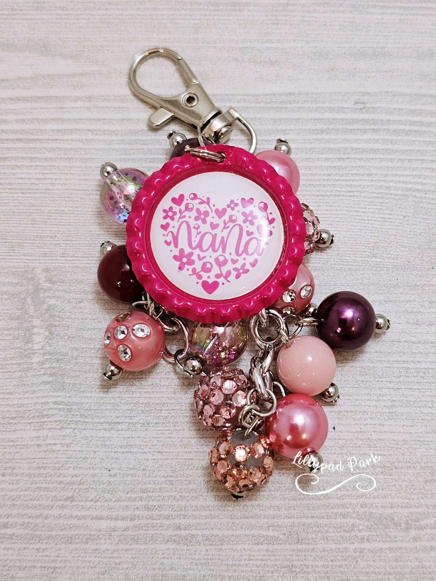 Handmade Beaded Purse Charm or Bag Charm that dangles like a keychain