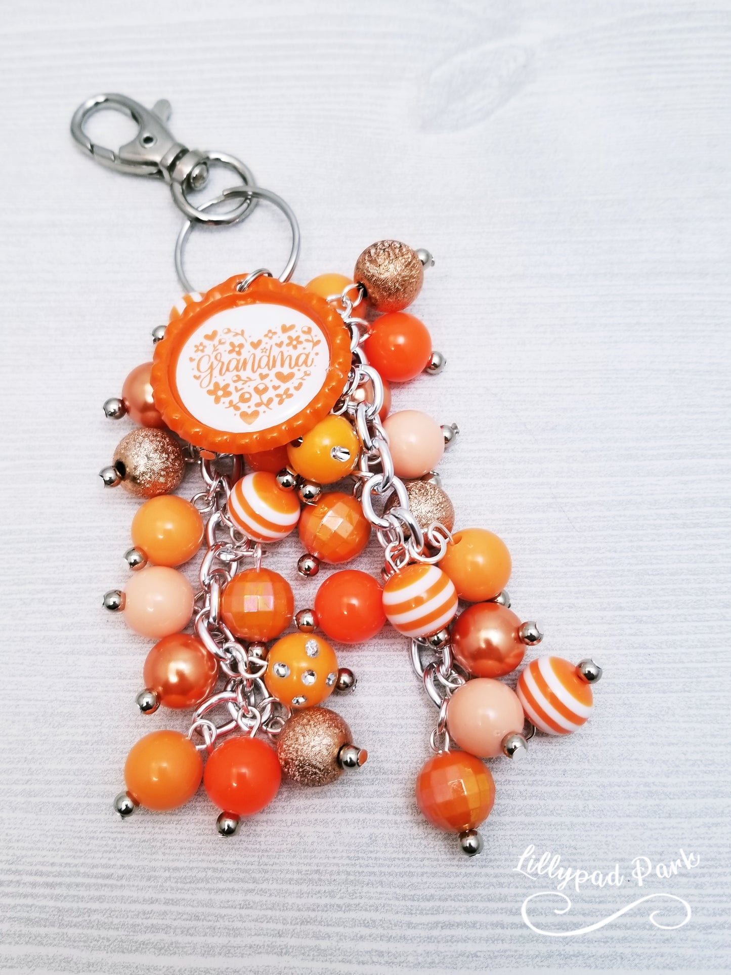 Handmade Beaded Purse Charm or Bag Charm that dangles like a keychain