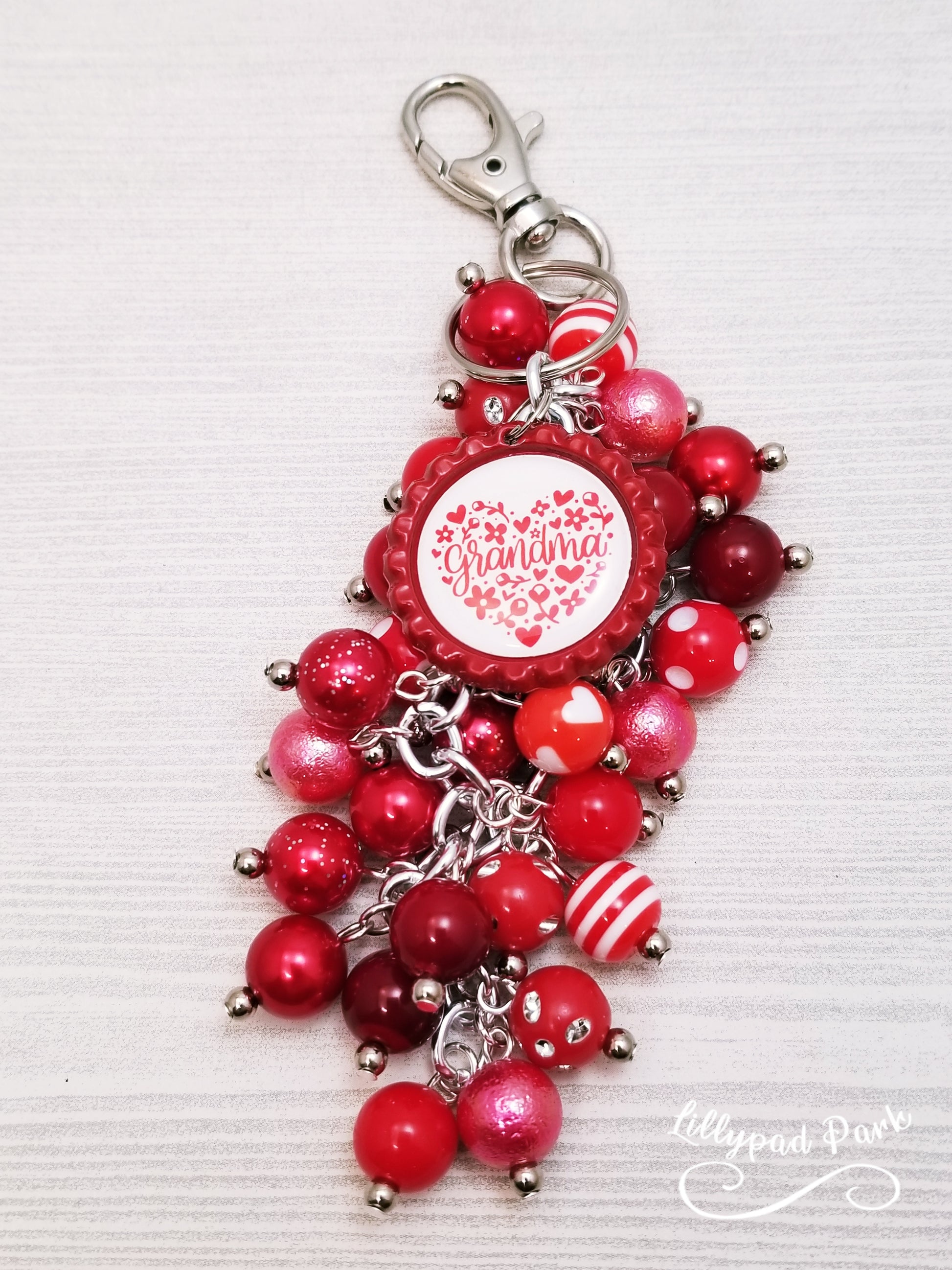 Handmade Beaded Purse Charm or Bag Charm that dangles like a keychain