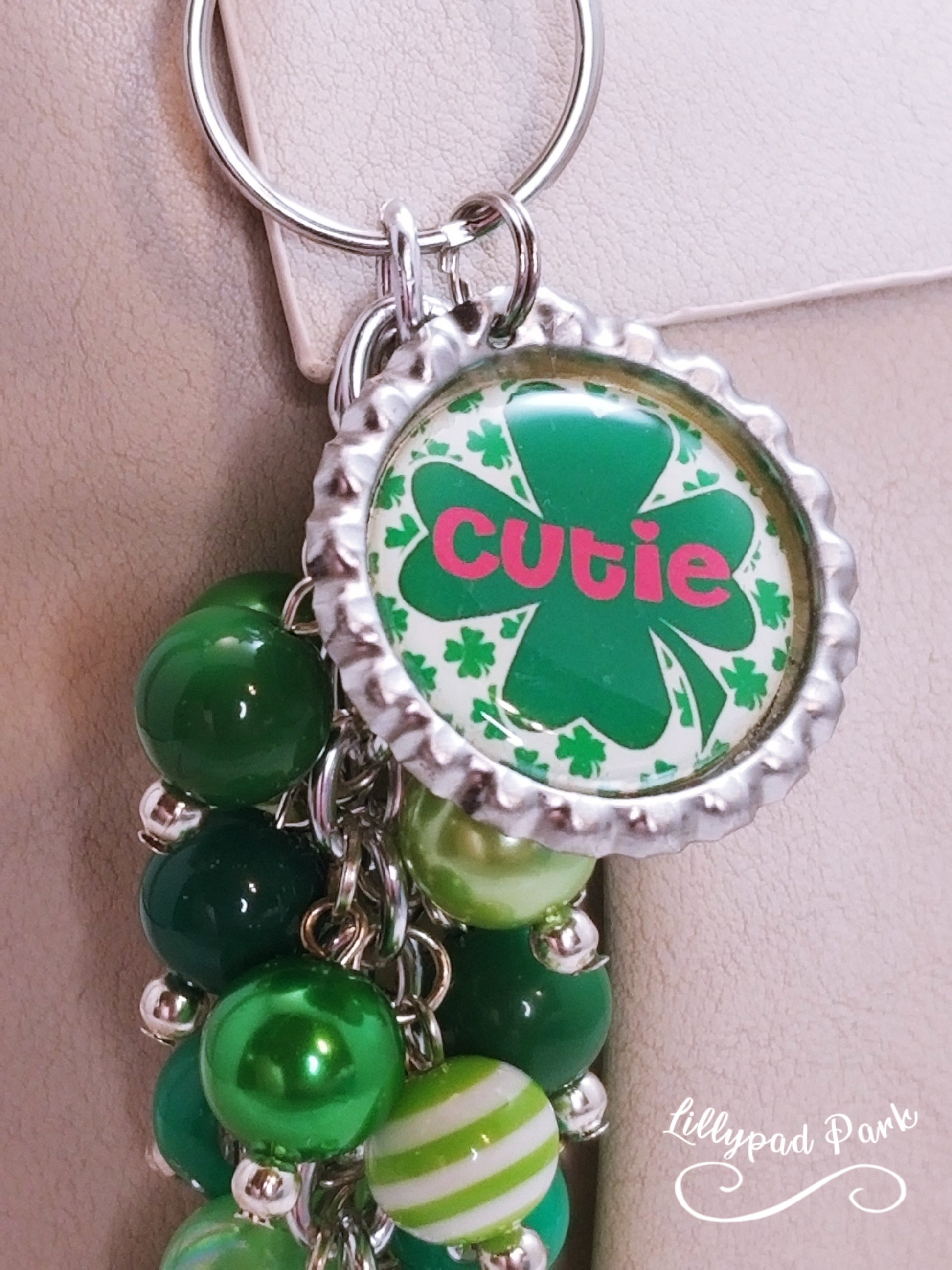 Handmade Beaded Purse Charm or Bag Charm that dangles like a keychain