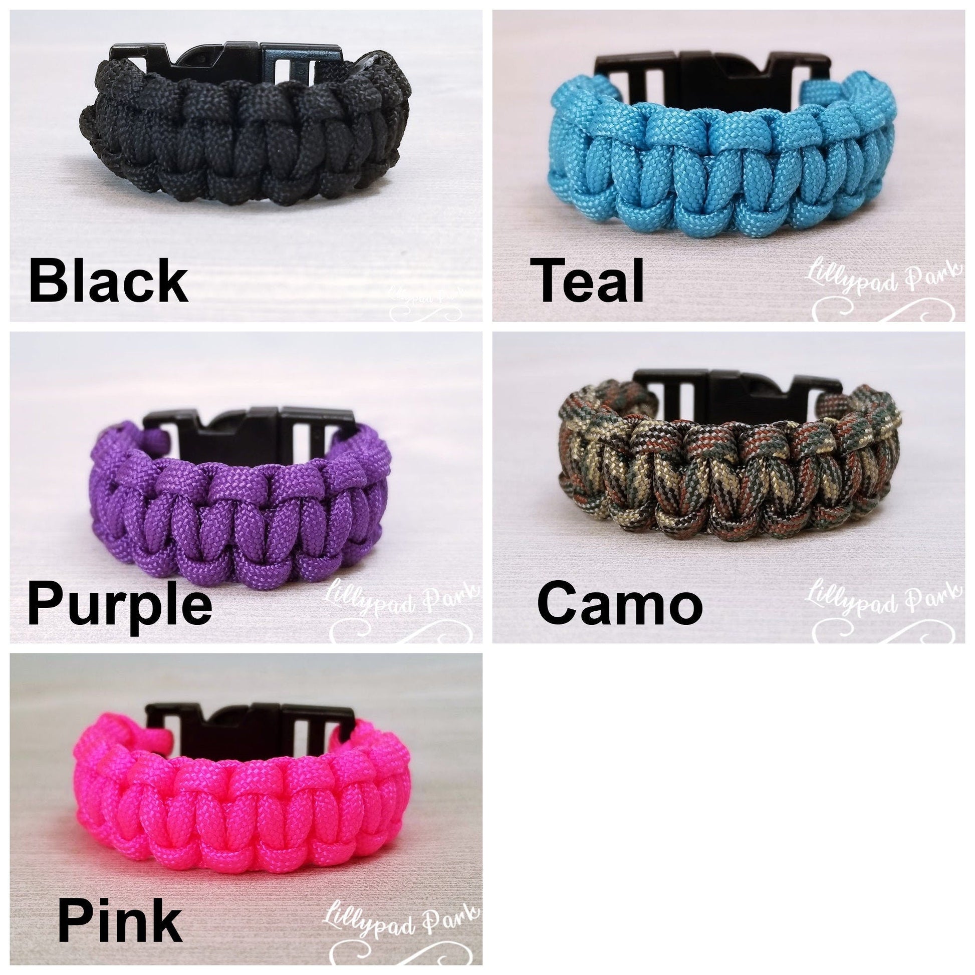 Handmade and hand braided paracord bracelet with bottle cap pendent
