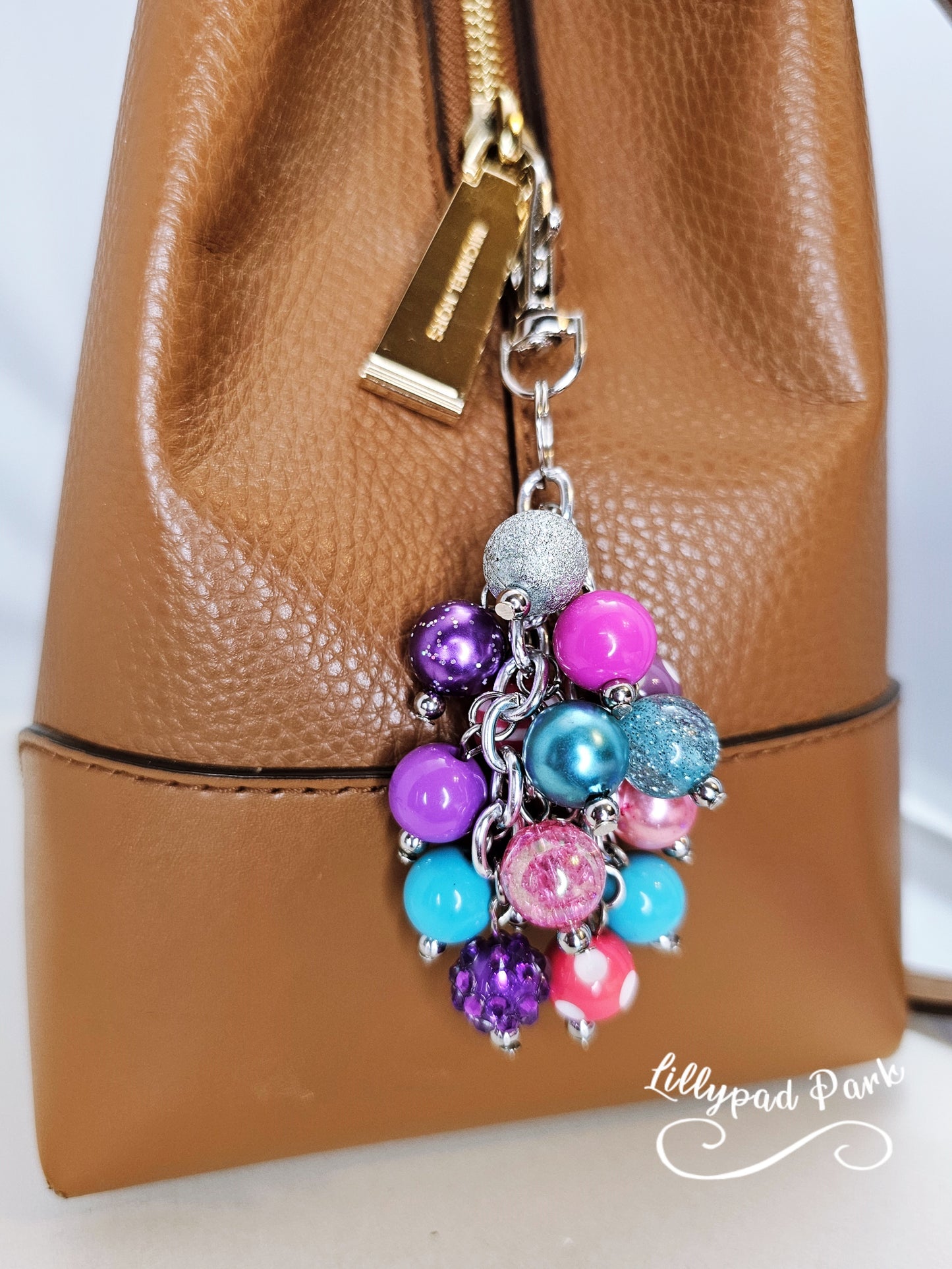 Sparkling Unicorn Bag charm, Pink, Purple, Teal Bag Charm