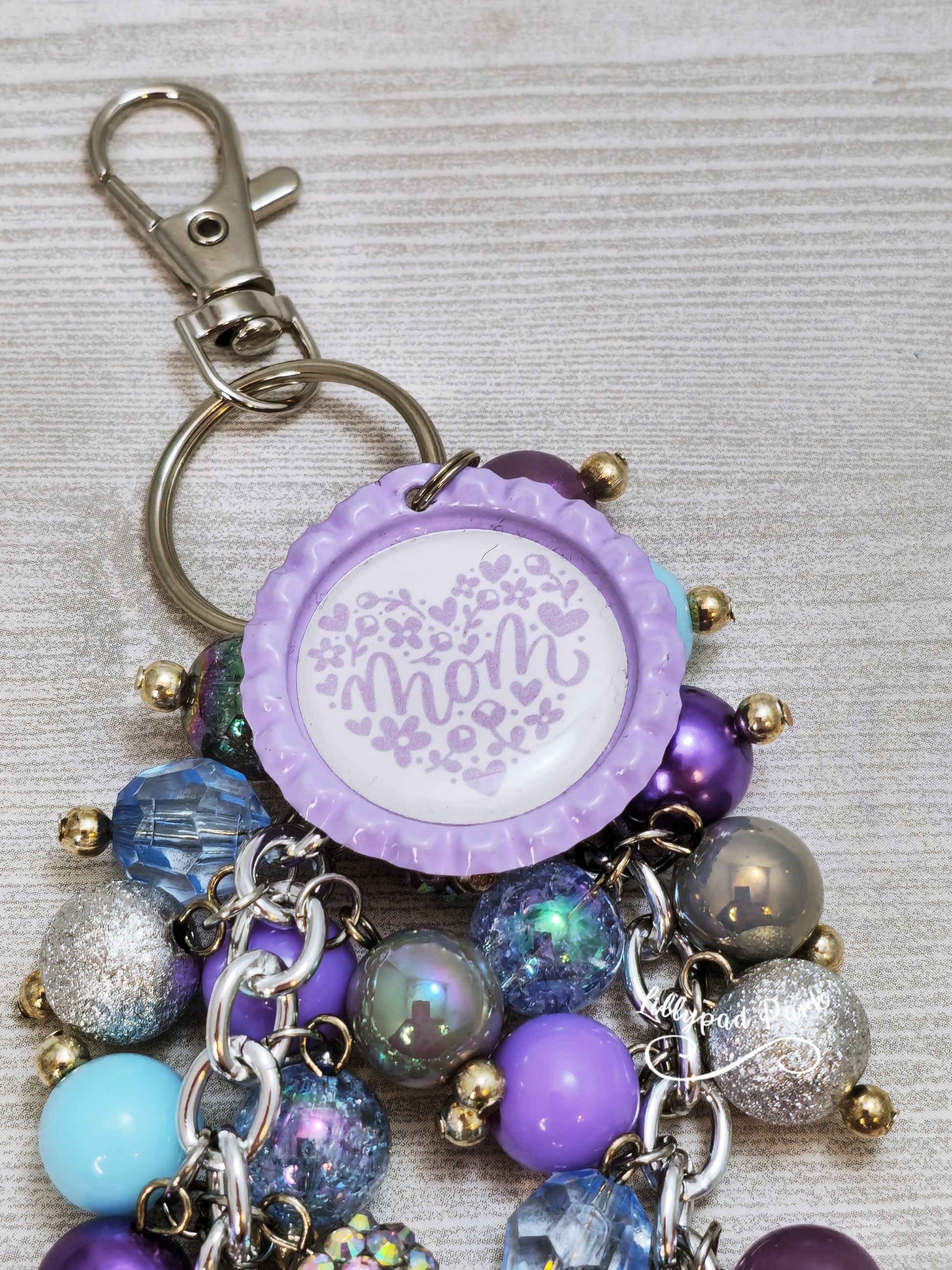 Handmade Beaded Purse Charm or Bag Charm that dangles like a keychain