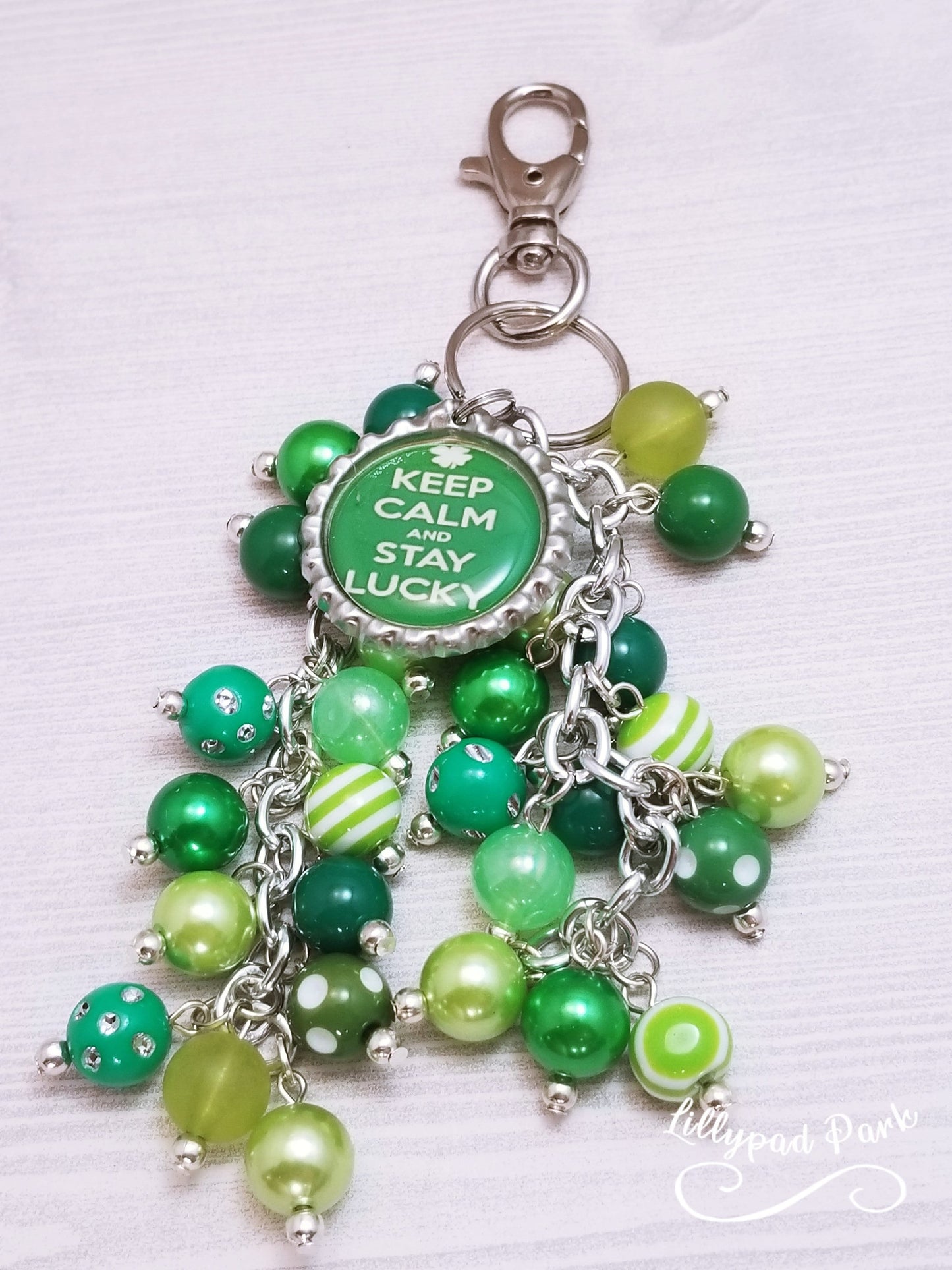 Handmade Beaded Purse Charm or Bag Charm that dangles like a keychain