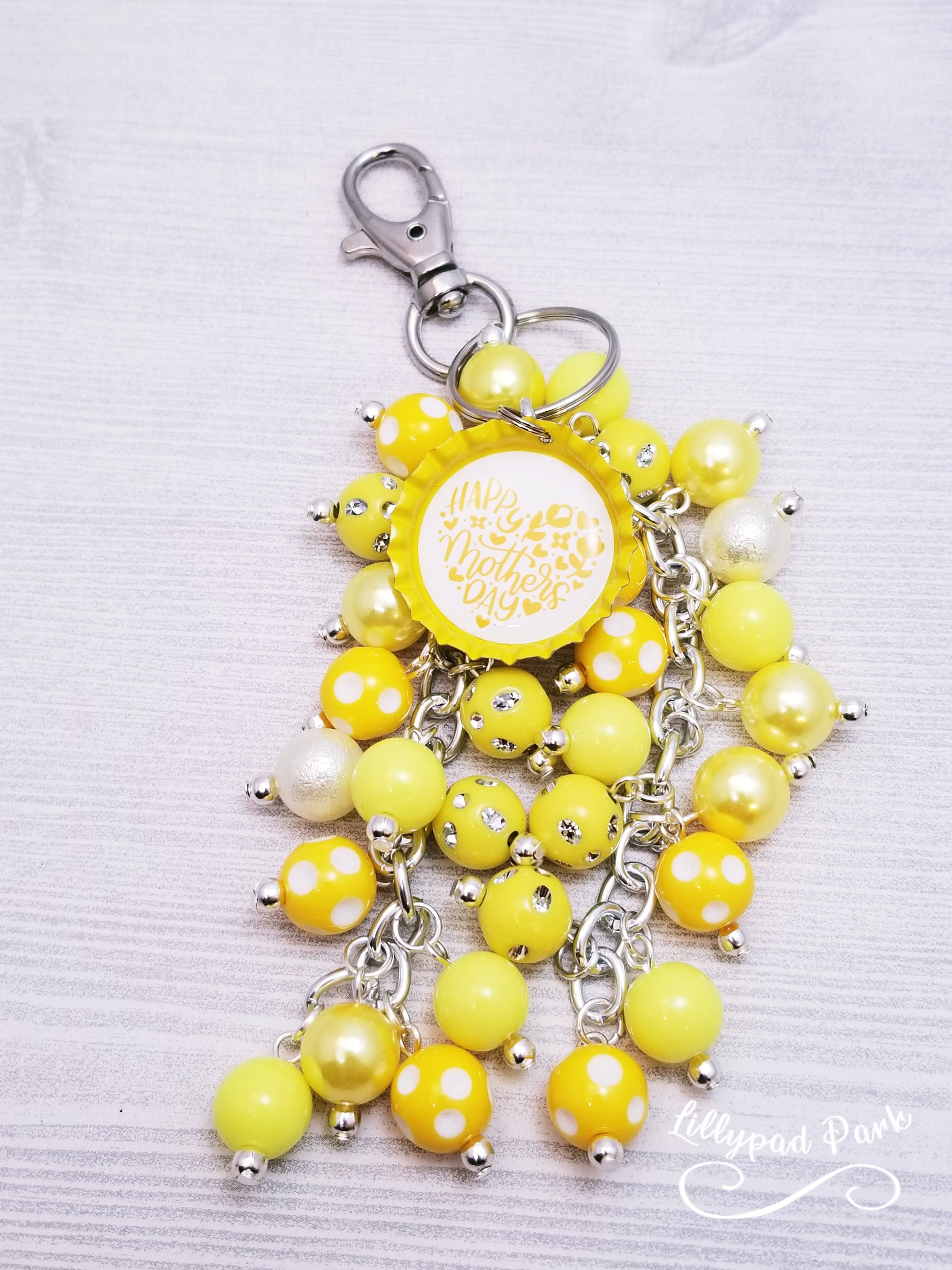 Handmade Beaded Purse Charm or Bag Charm that dangles like a keychain