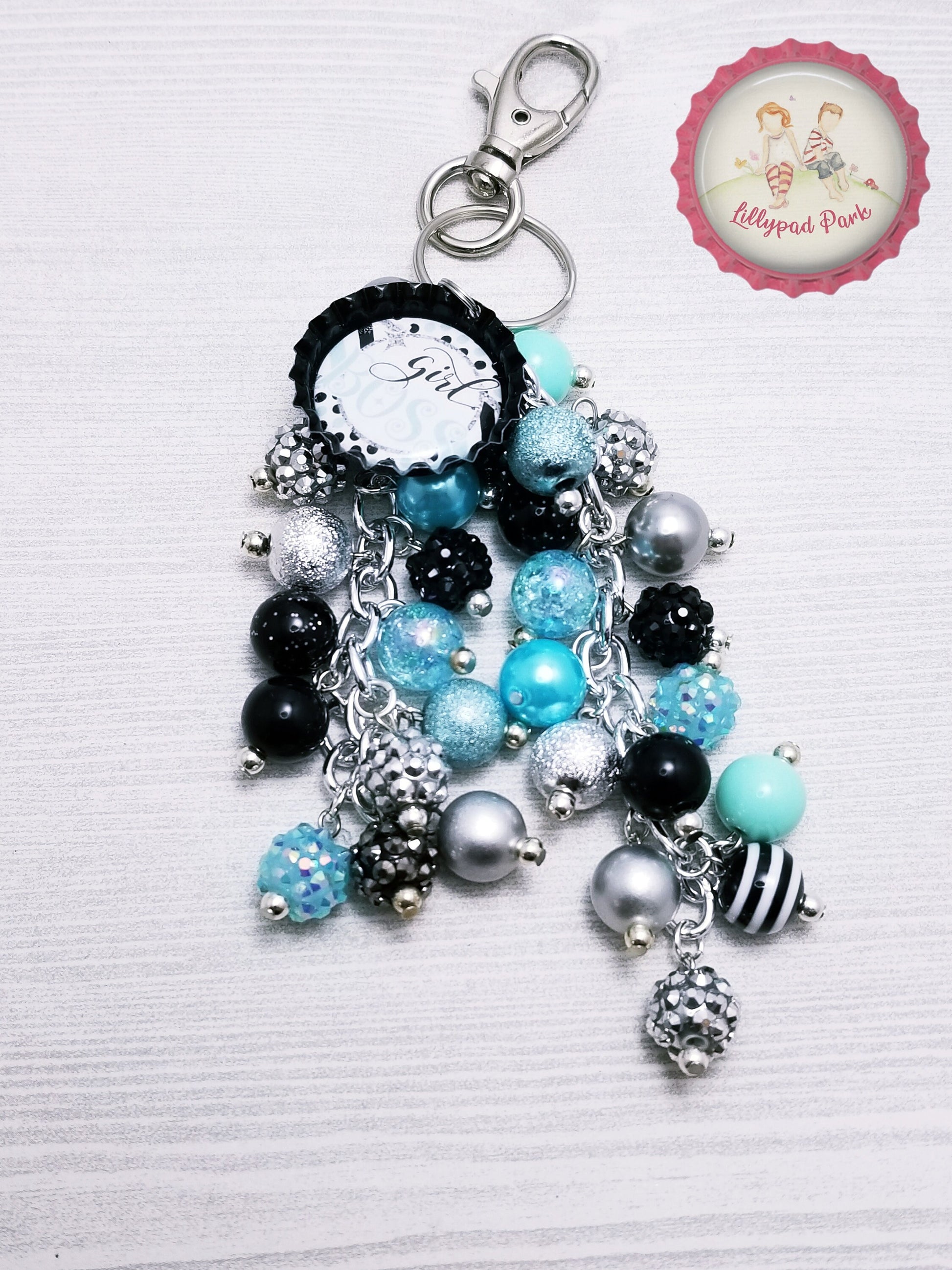 Girl Boss Midnight Teal Purse Charm