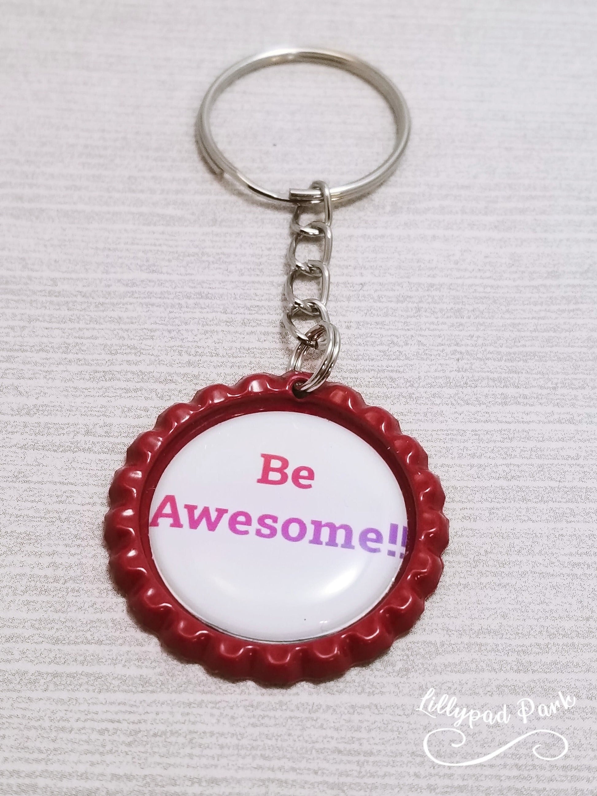 Remember to Breathe keychain, Mental health, bottle cap keychain, kids affirmation key chain , Back to school gift