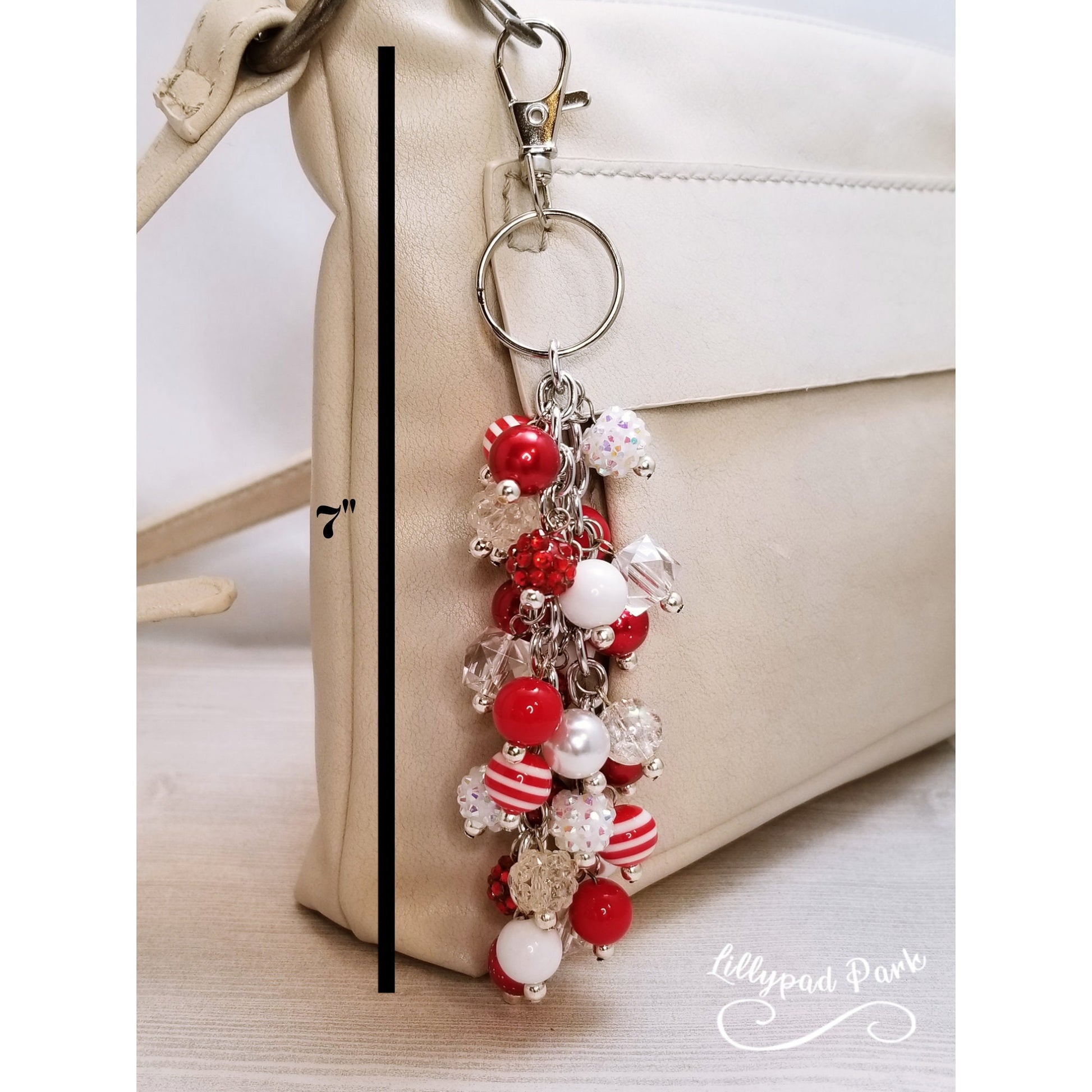 Candy Cane Purse Charm