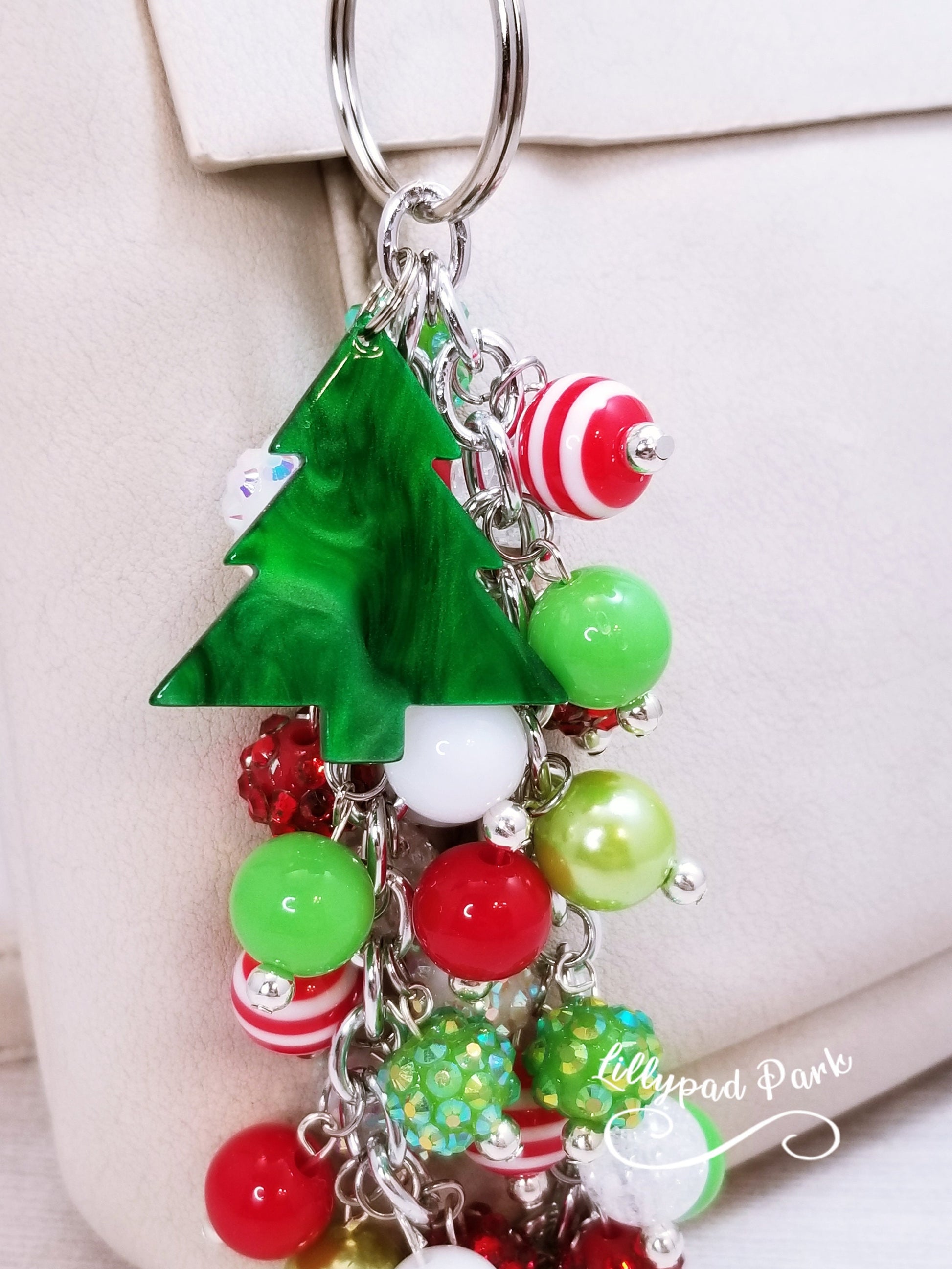 Green Tree Holly Jolly Purse Charm