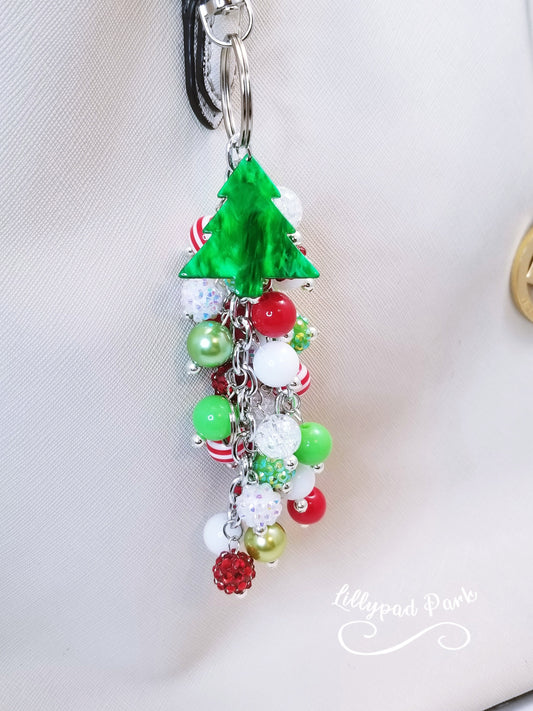 Green Tree Holly Jolly Purse Charm