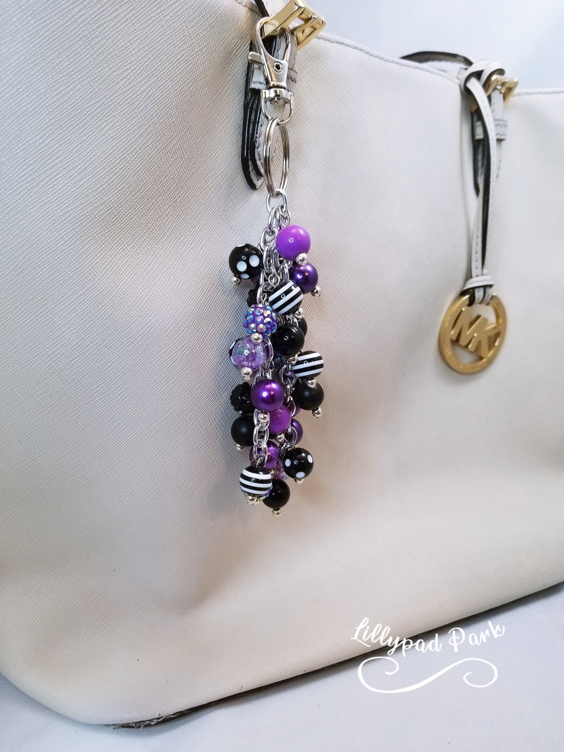 Black Orchid Purse Charm