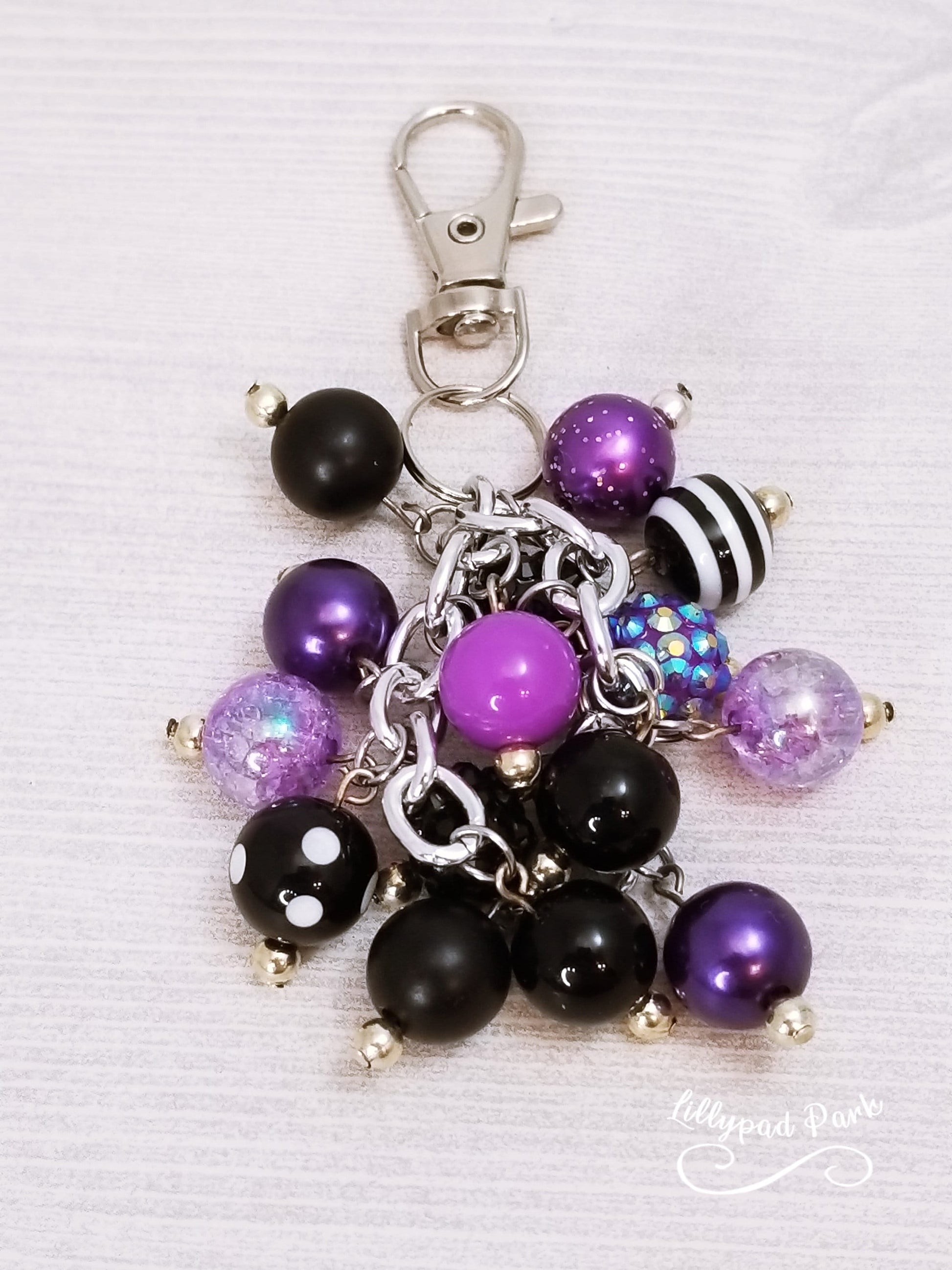Black Orchid Mini Purse Charm
