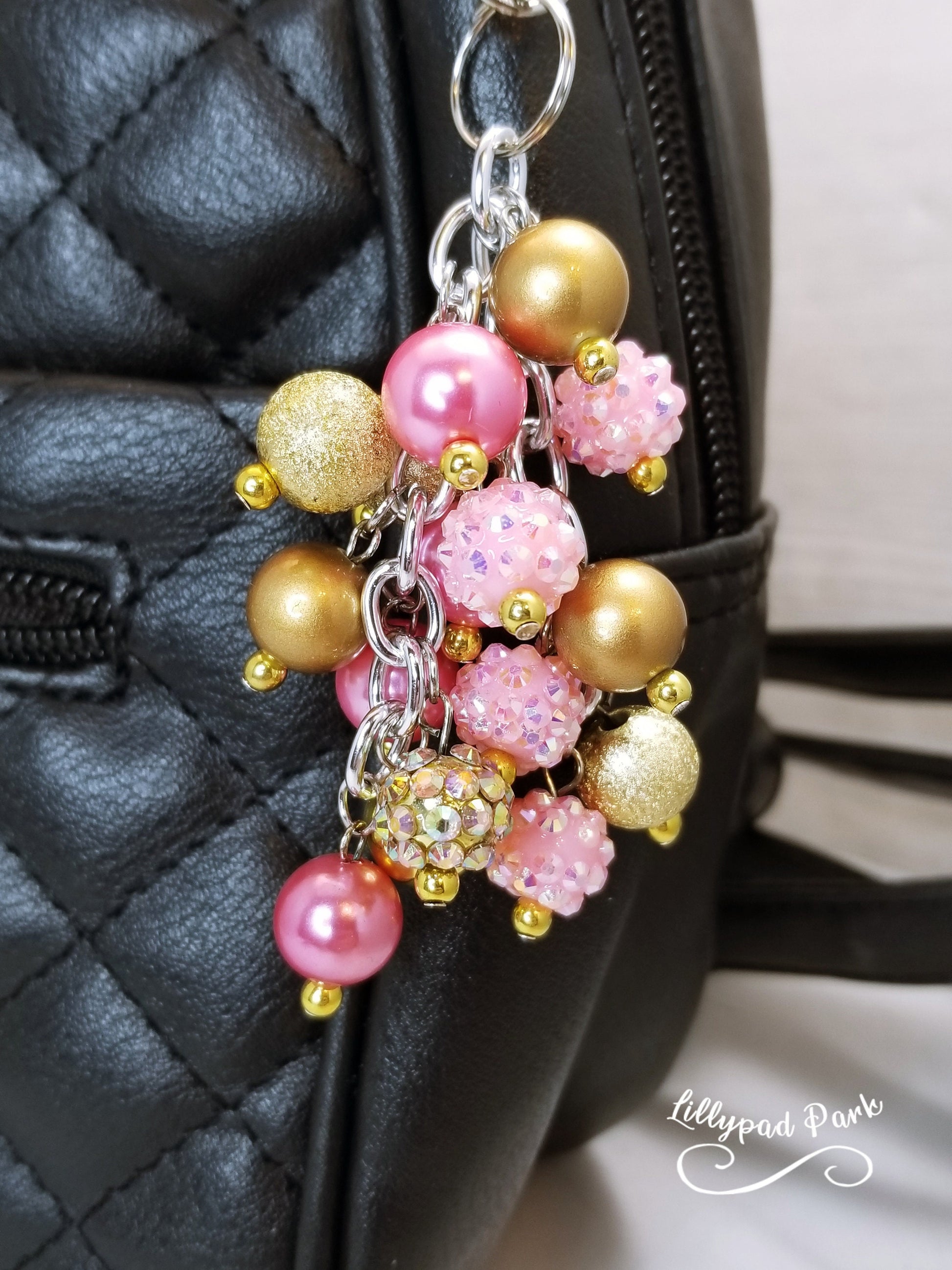 Pink Champagne Mini Purse charm