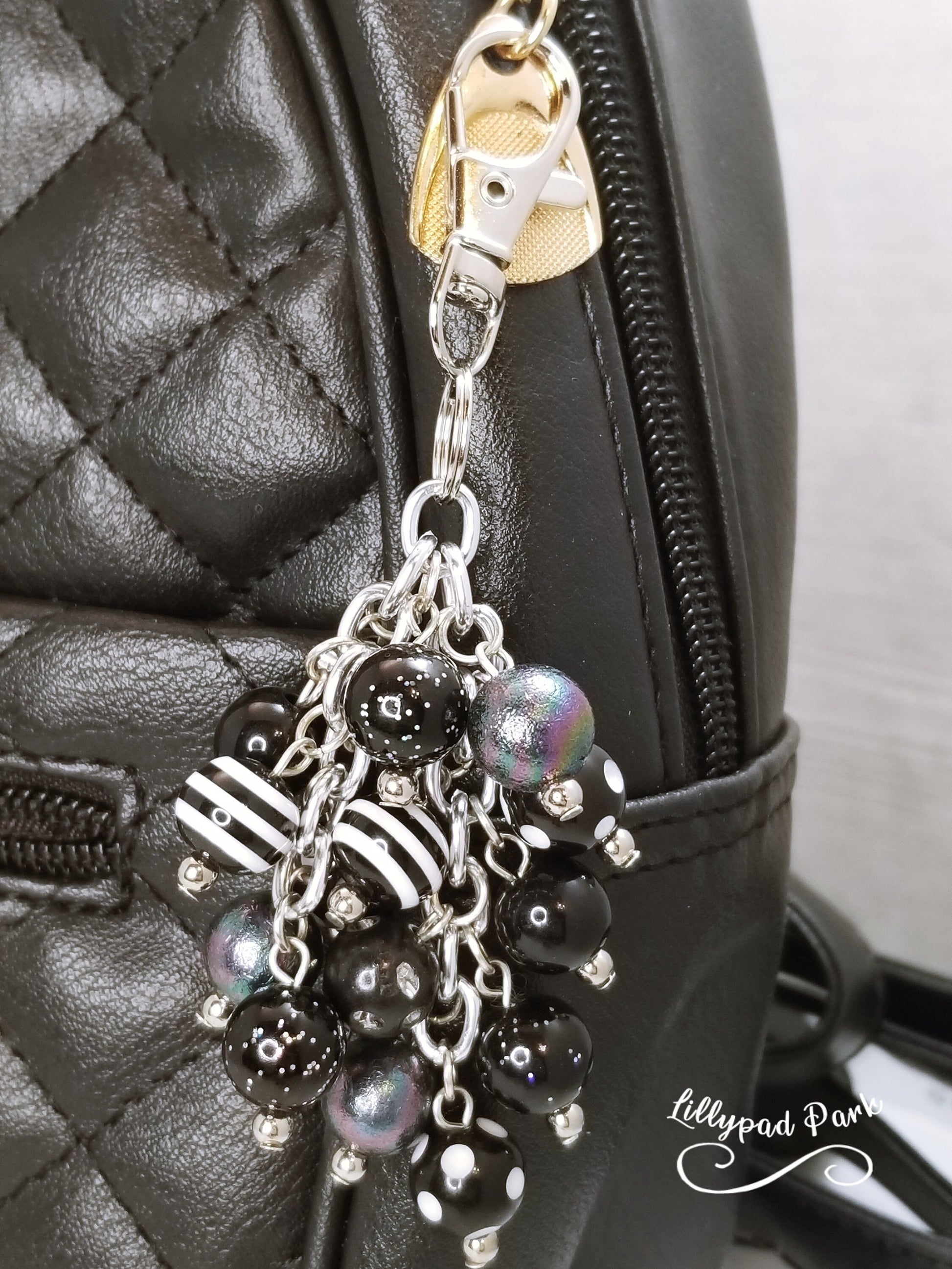 Black Obsidian Mini Purse Charm