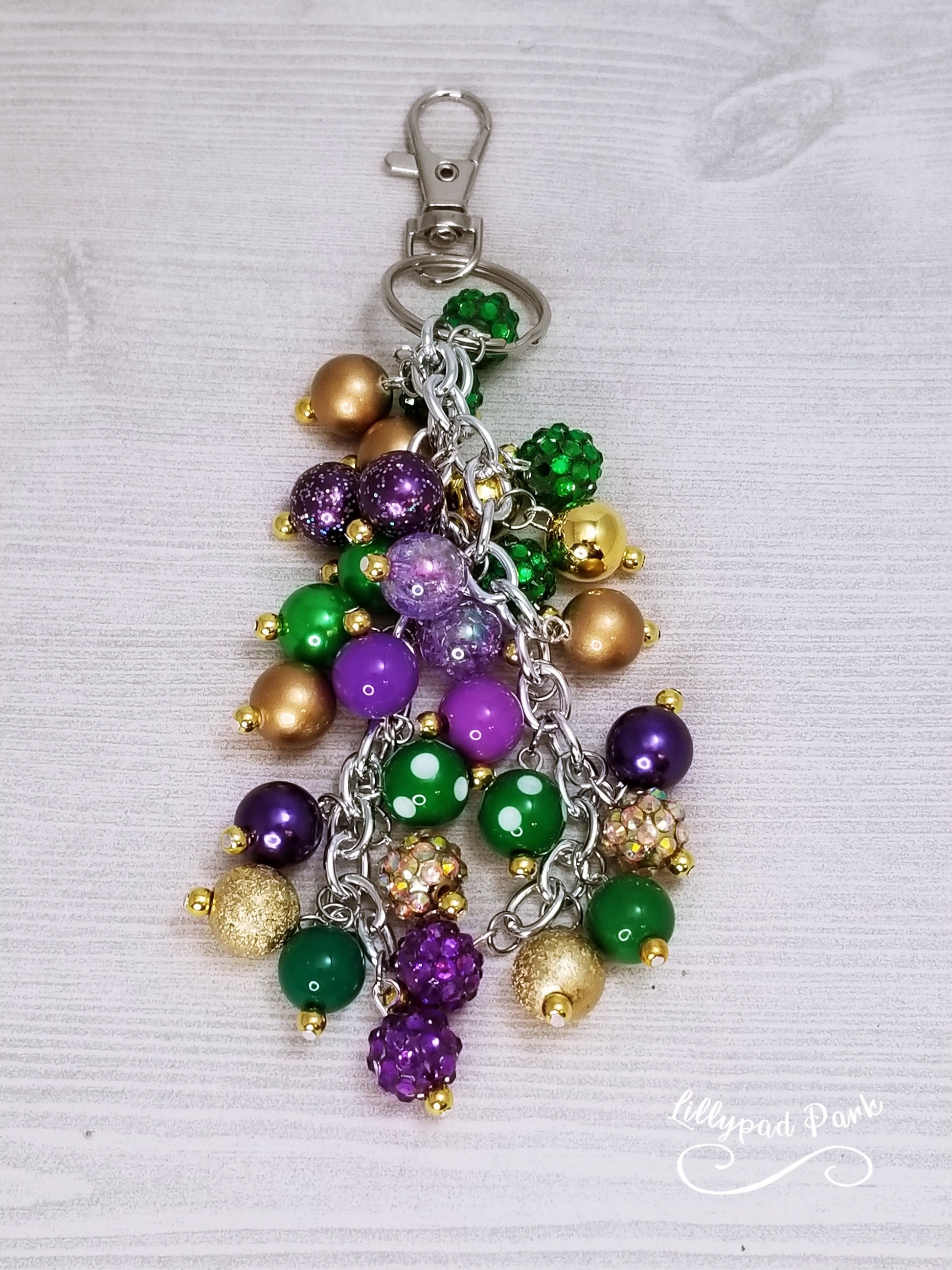 Mardi Gras Purse charm