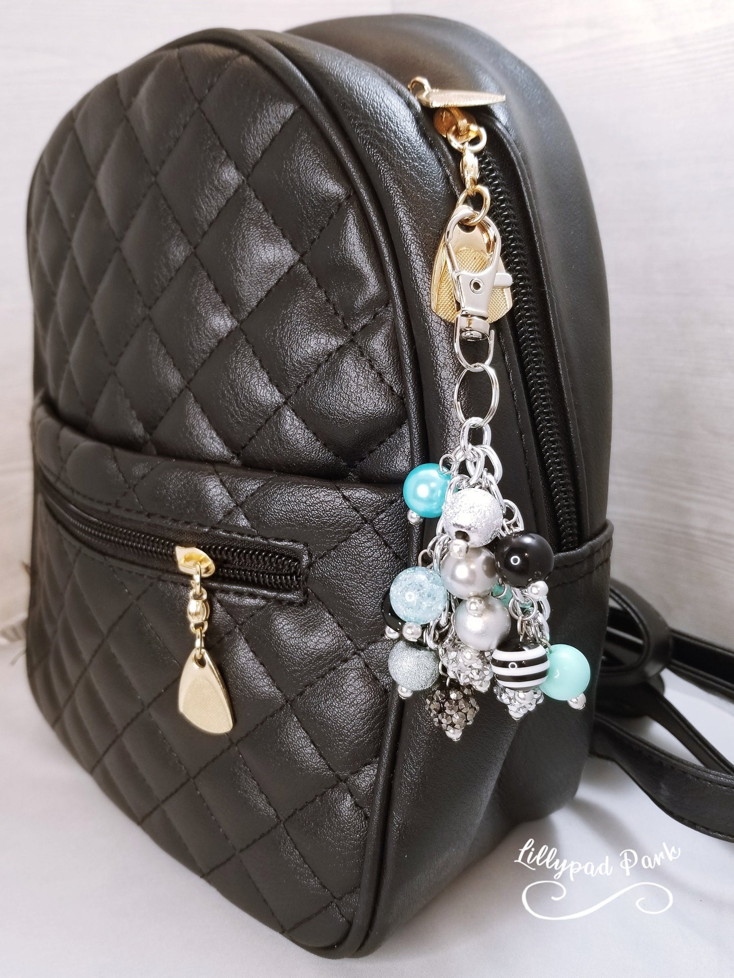 Midnight Teal Mini Purse charm