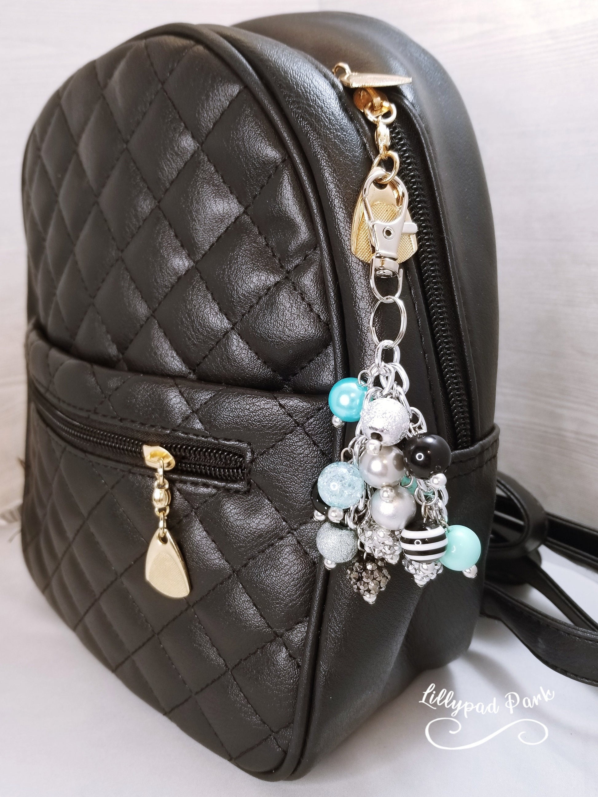 Midnight Teal Mini Purse charm