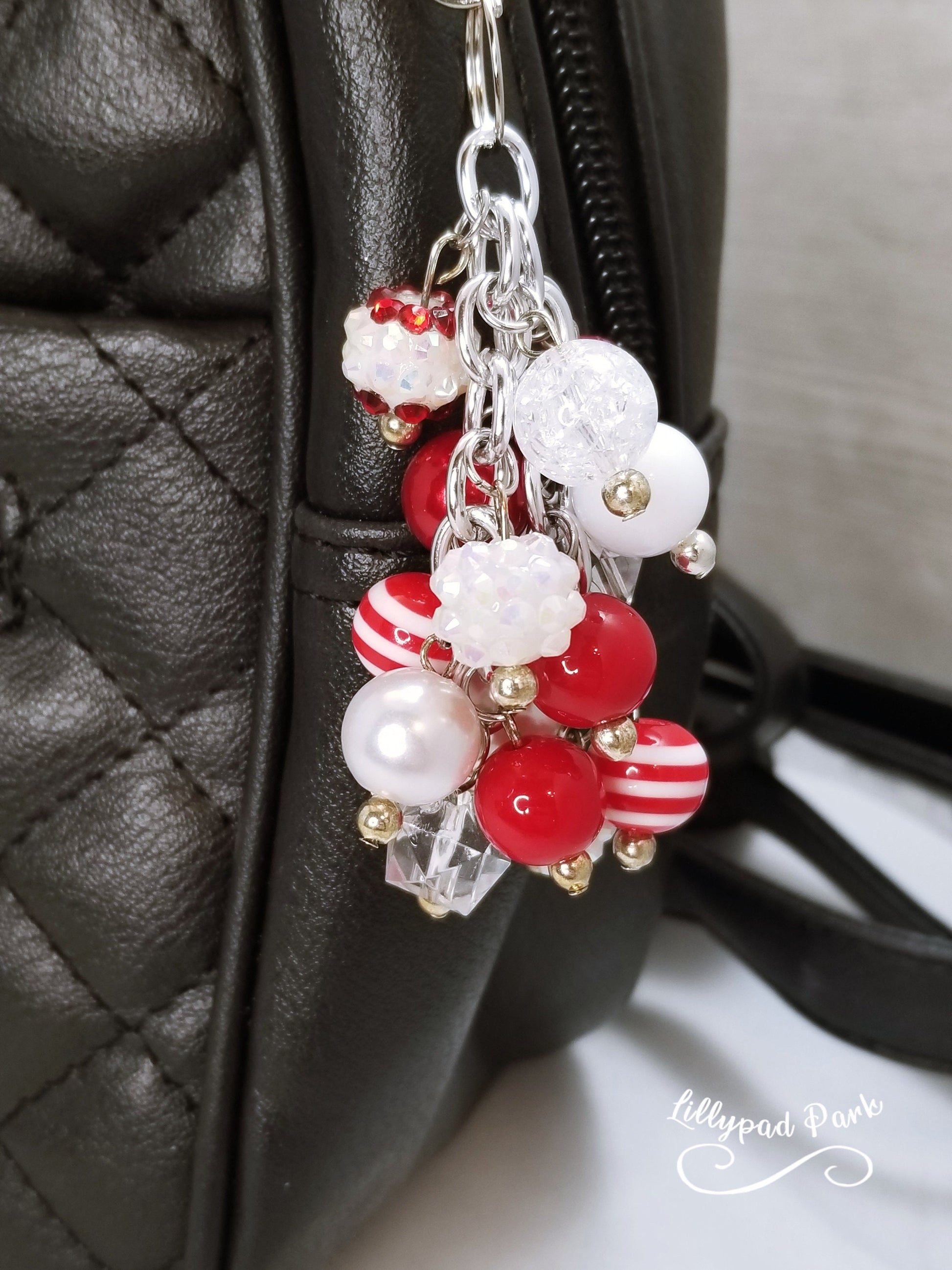 Candy Cane Mini Purse Charm