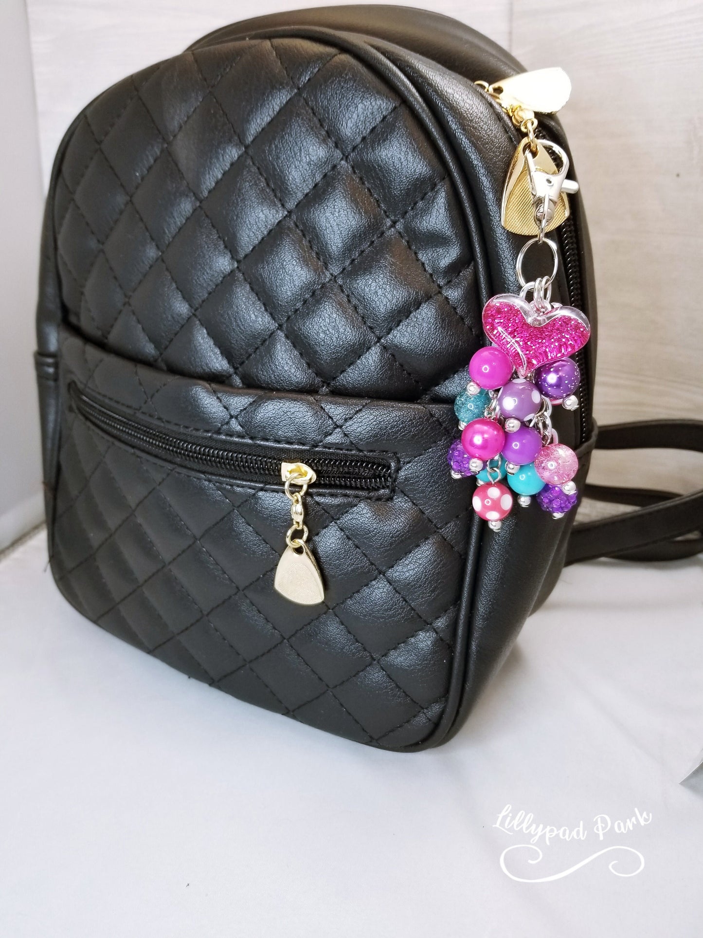 Heart Sparkling Unicorn Mini Purse Charm