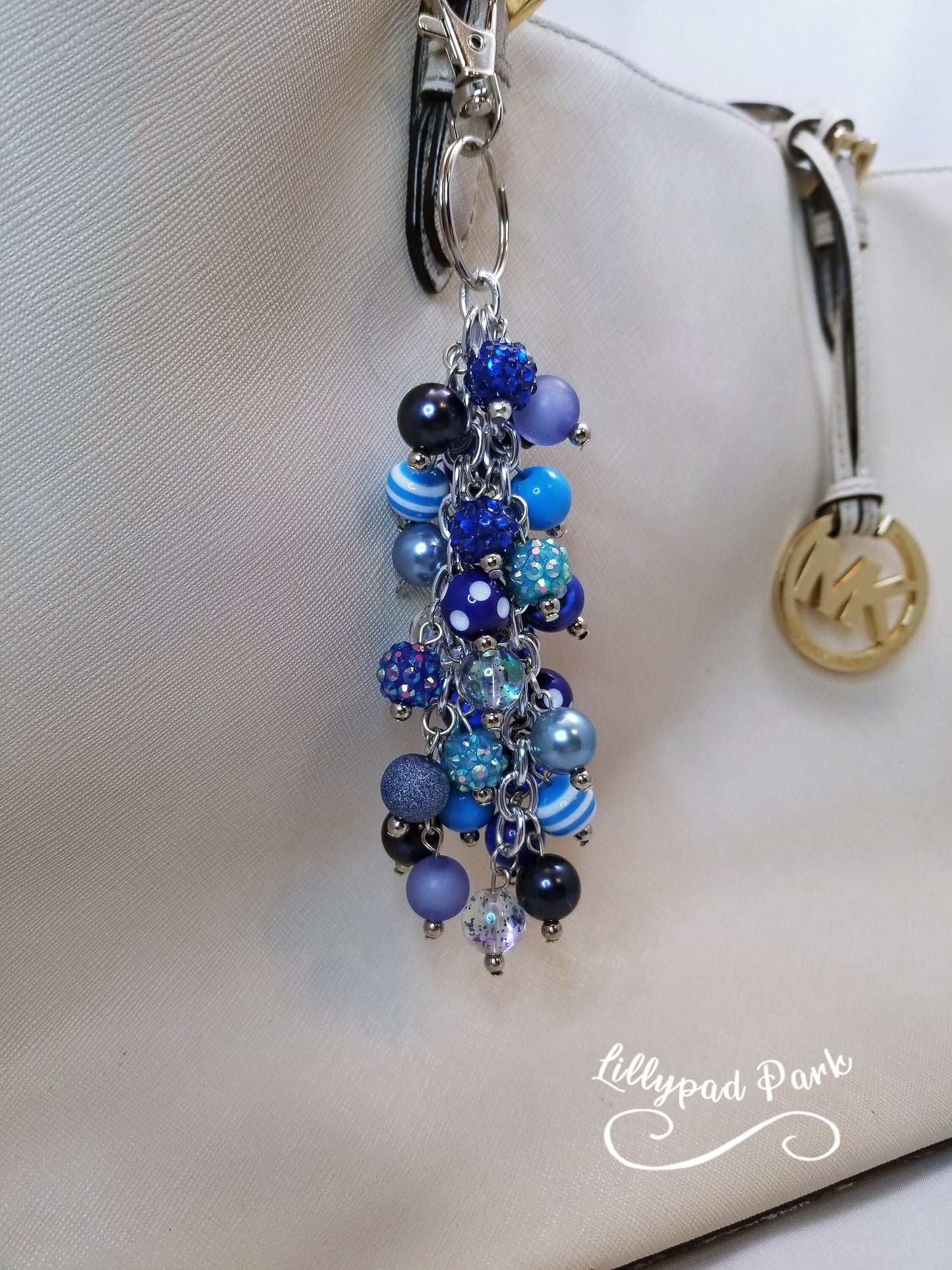 Brilliant Blue Purse Charm