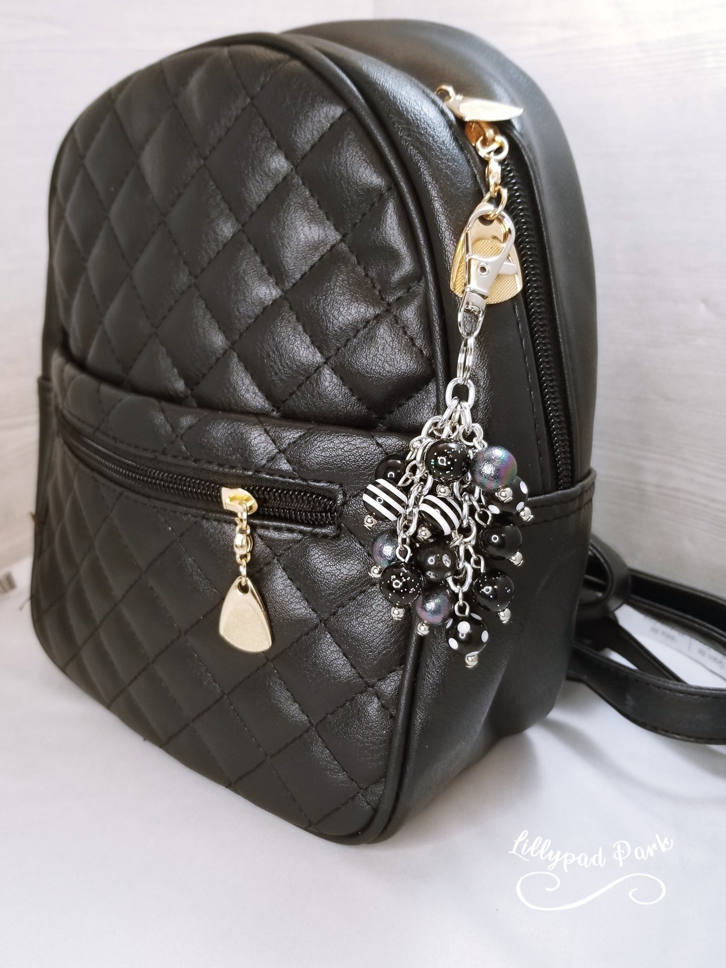 Black Obsidian Mini Purse Charm