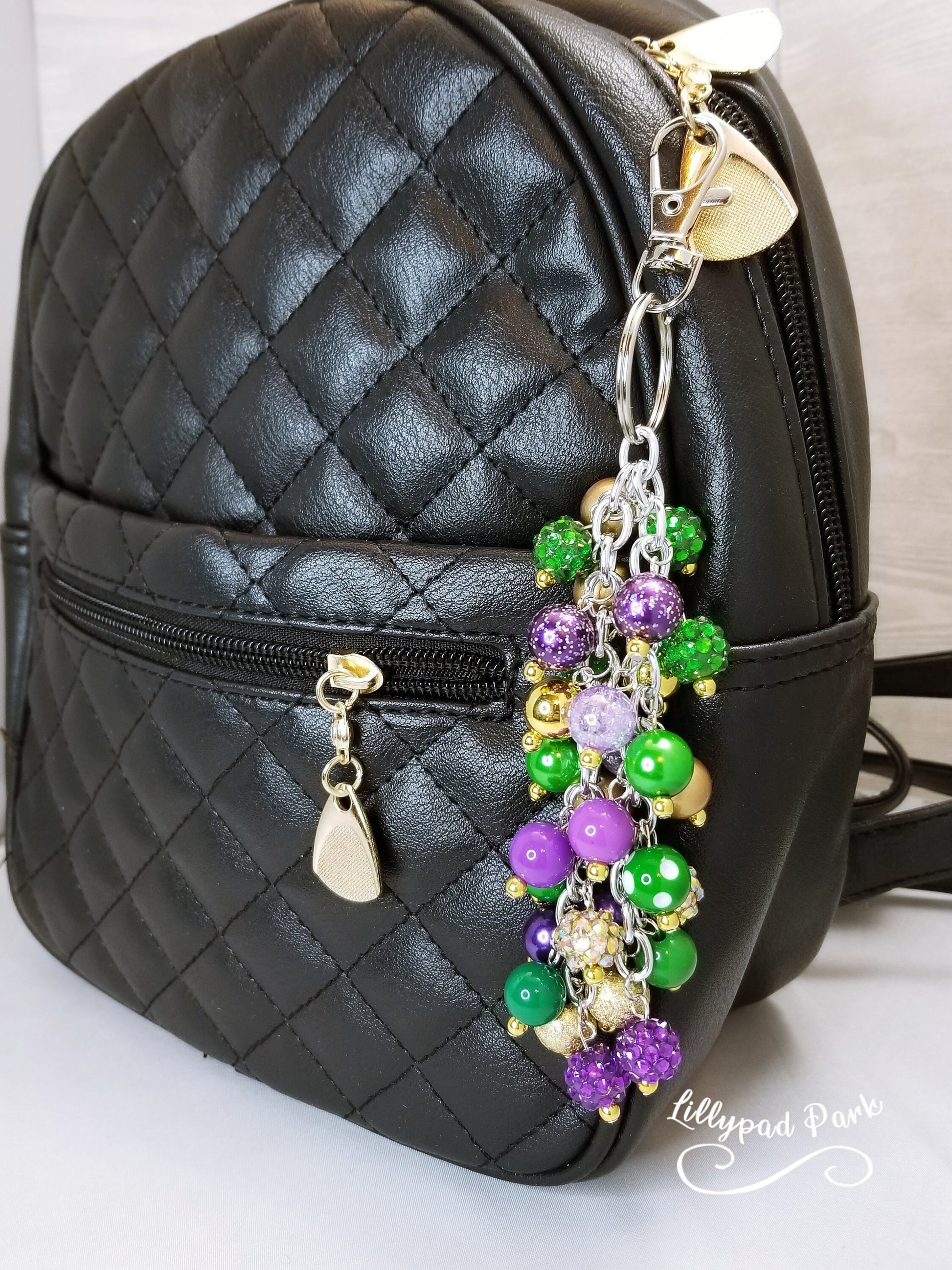 Mardi Gras Purse charm
