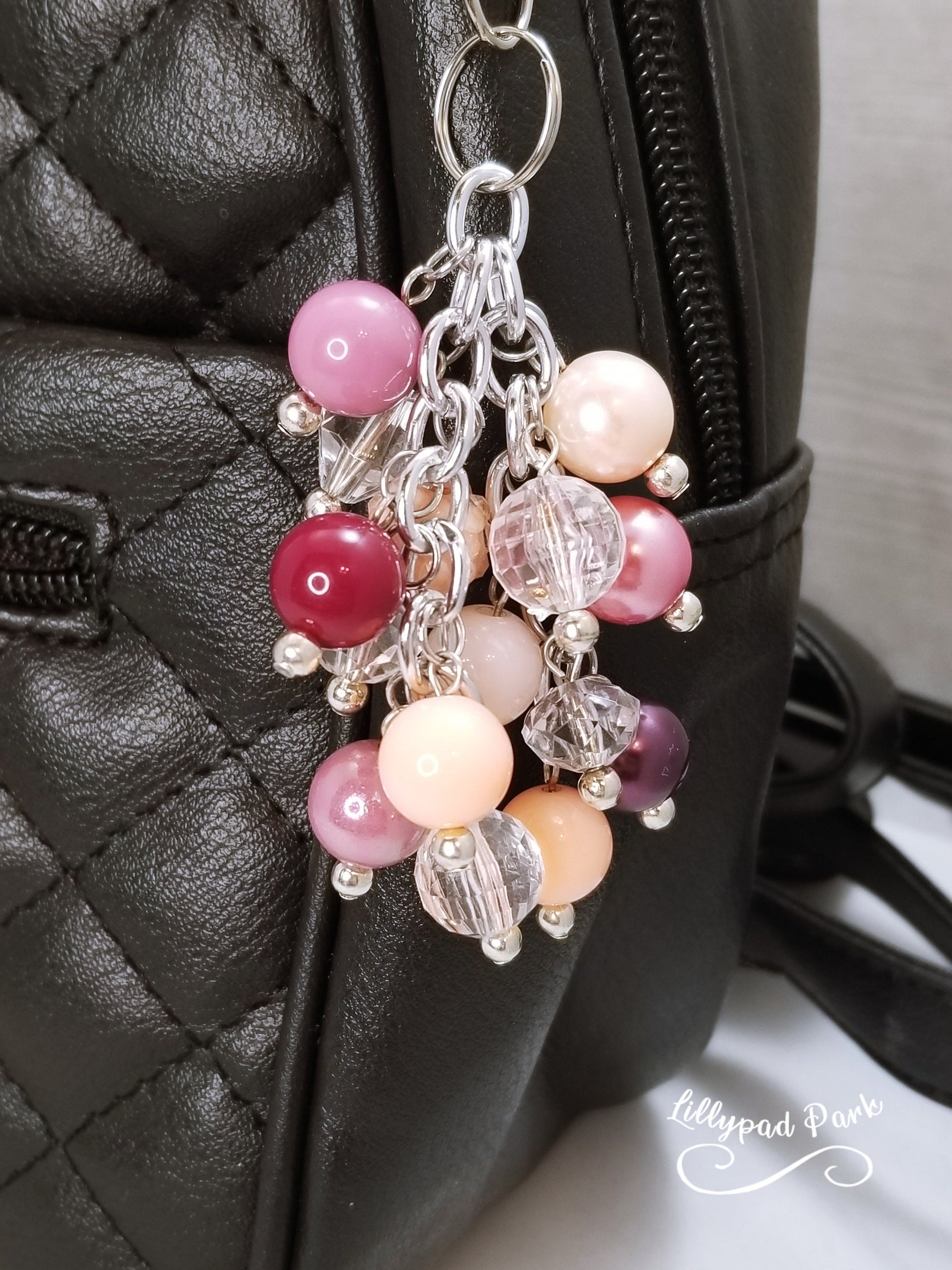 Peach Berry Mini Purse Charm