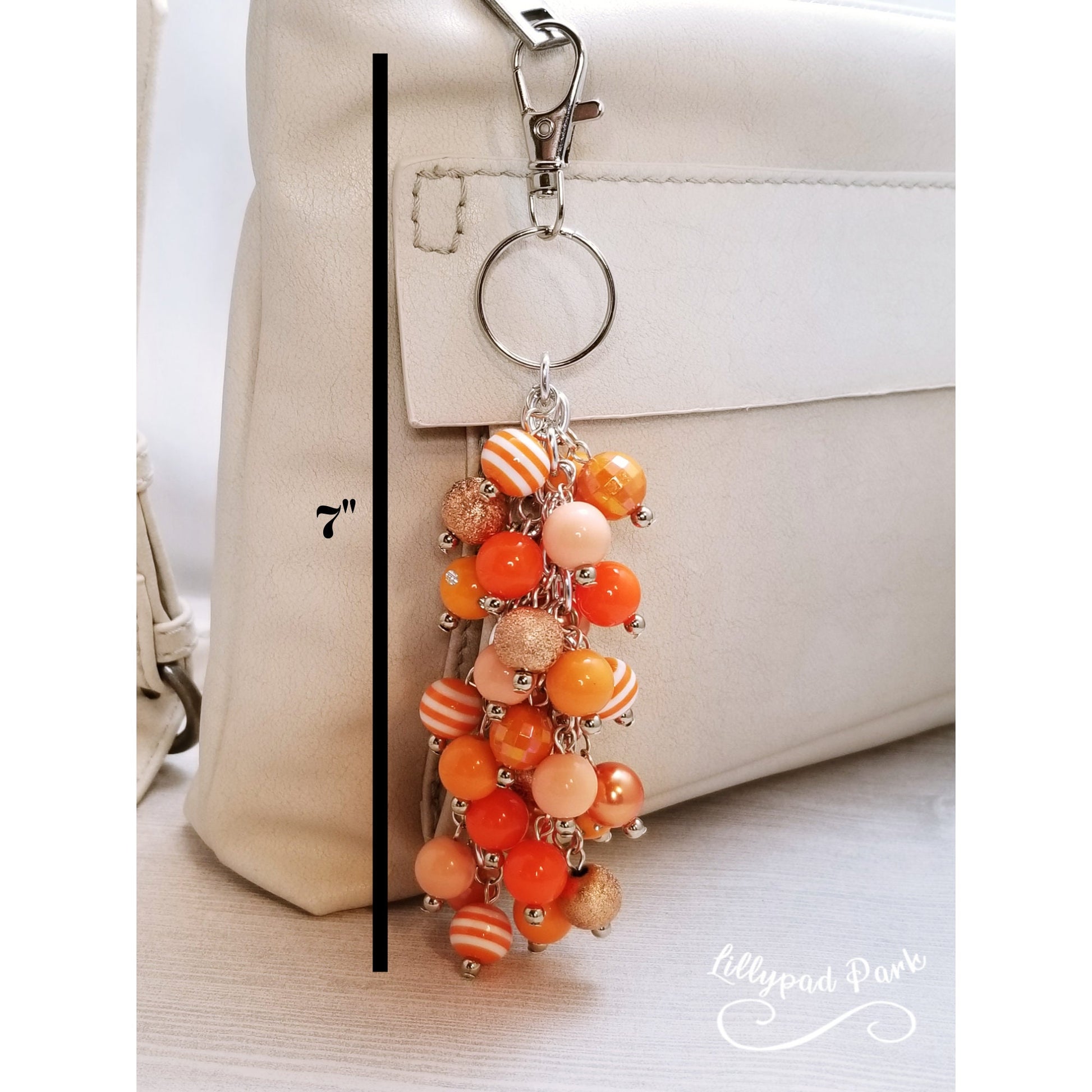 Orange Mothers Day Purse Charm, Bag charm