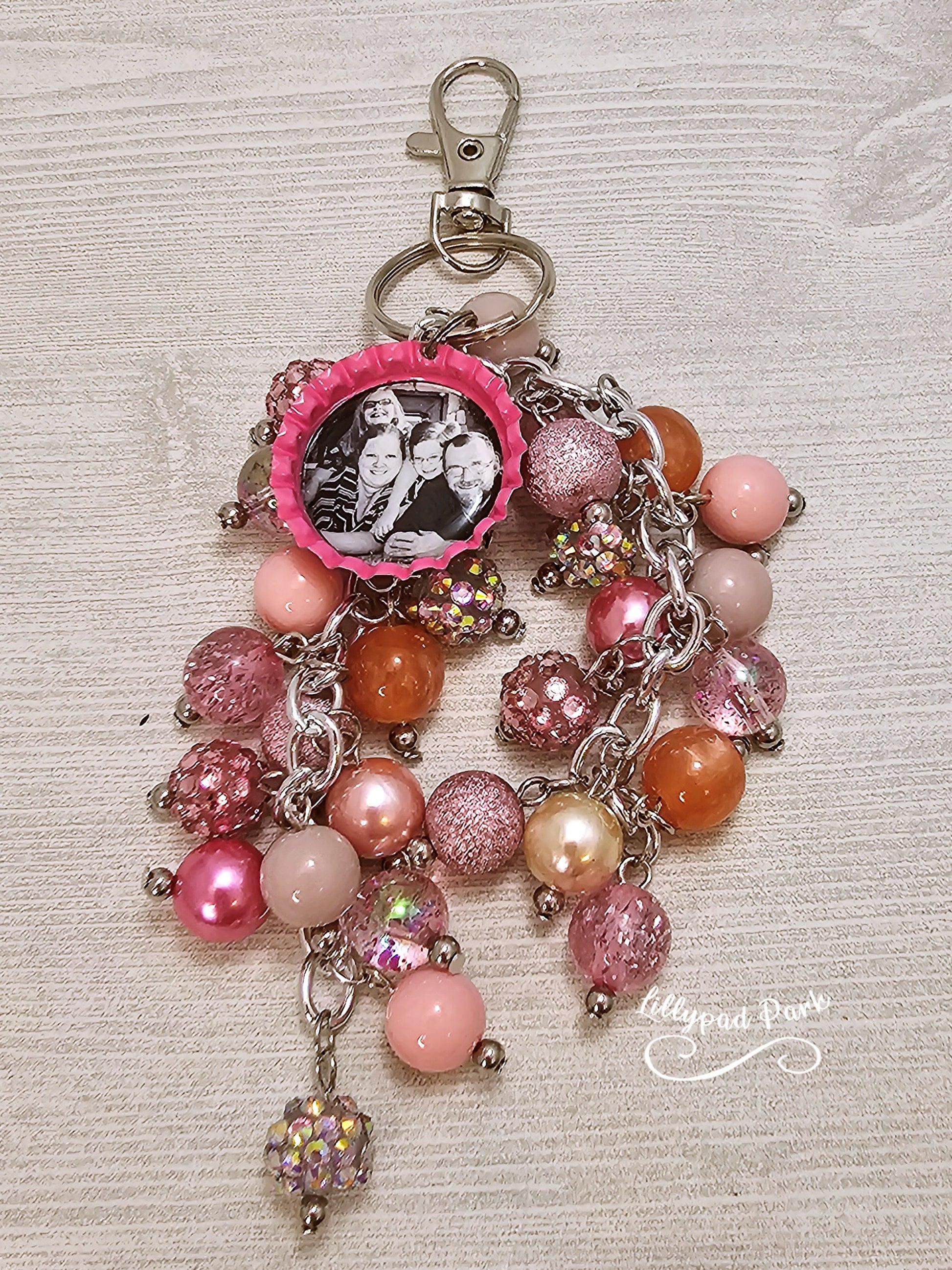 Picture Mothers day gift, Rose Gold Purse Charm