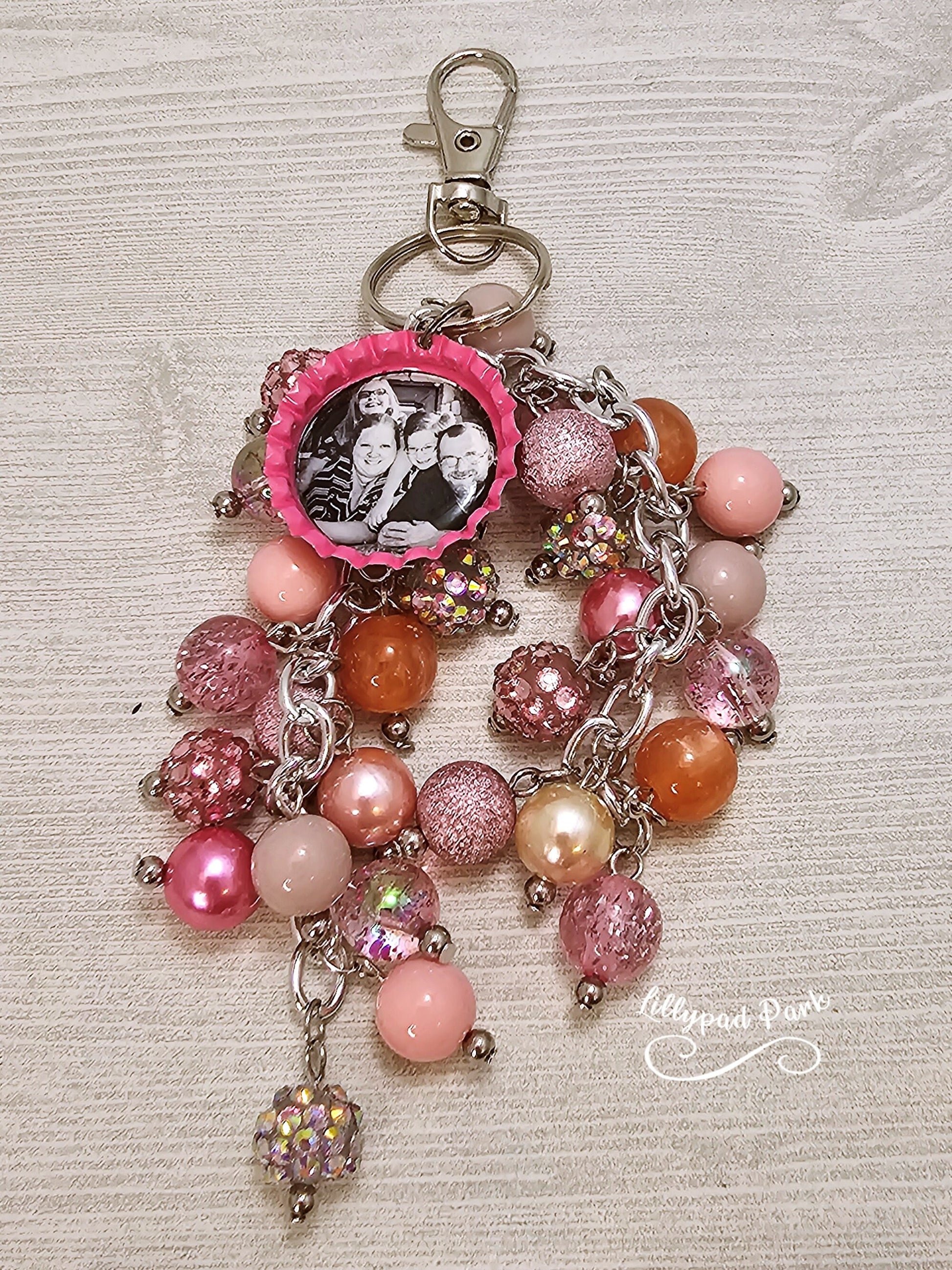 Picture Mothers day gift, Rose Gold Purse Charm