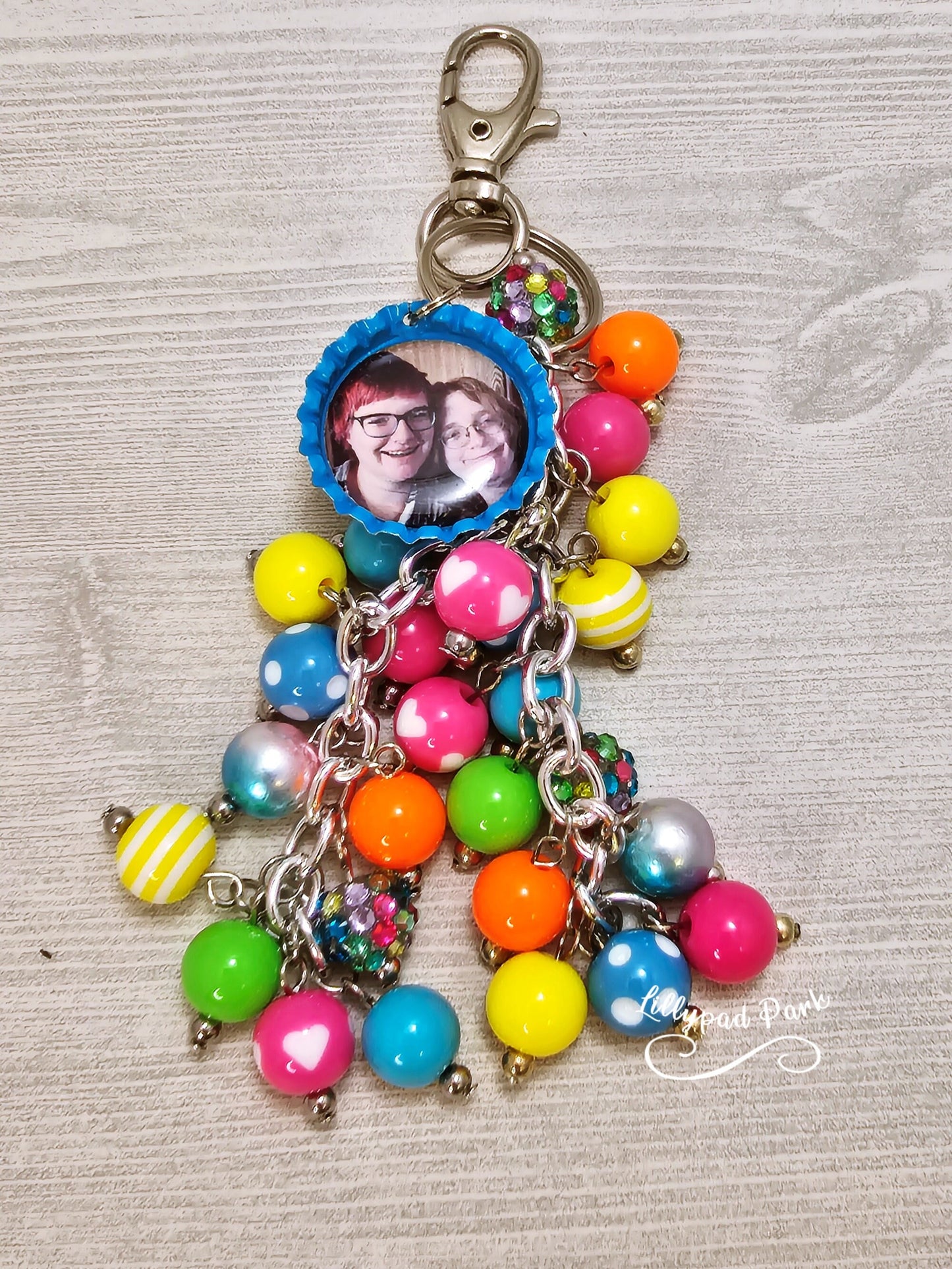 Picture Mothers day gift, Bright Rainbow Purse Charm