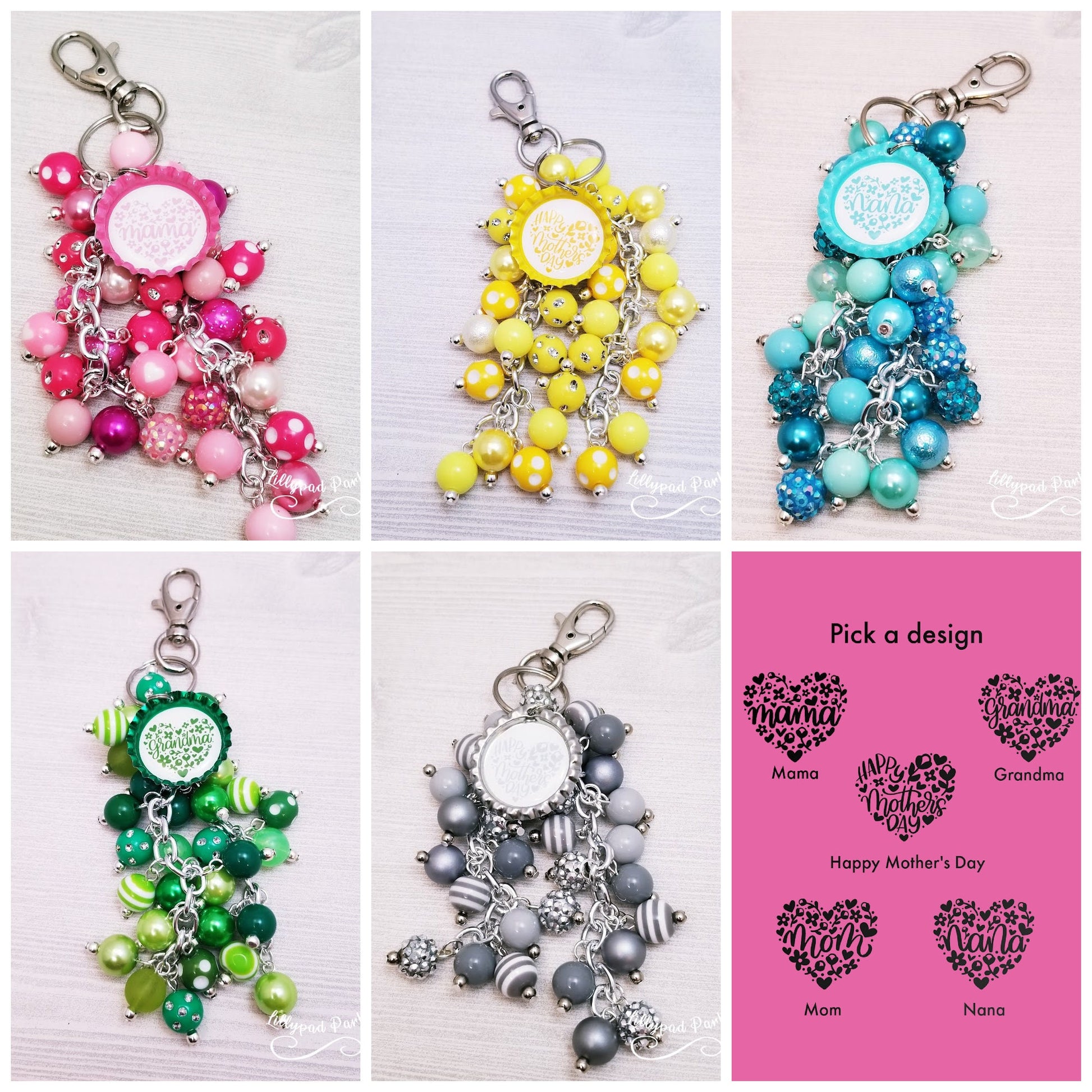 Mothers Day Purse Charm, Bag charm