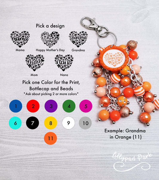 Mothers Day Purse Charm, Bag charm