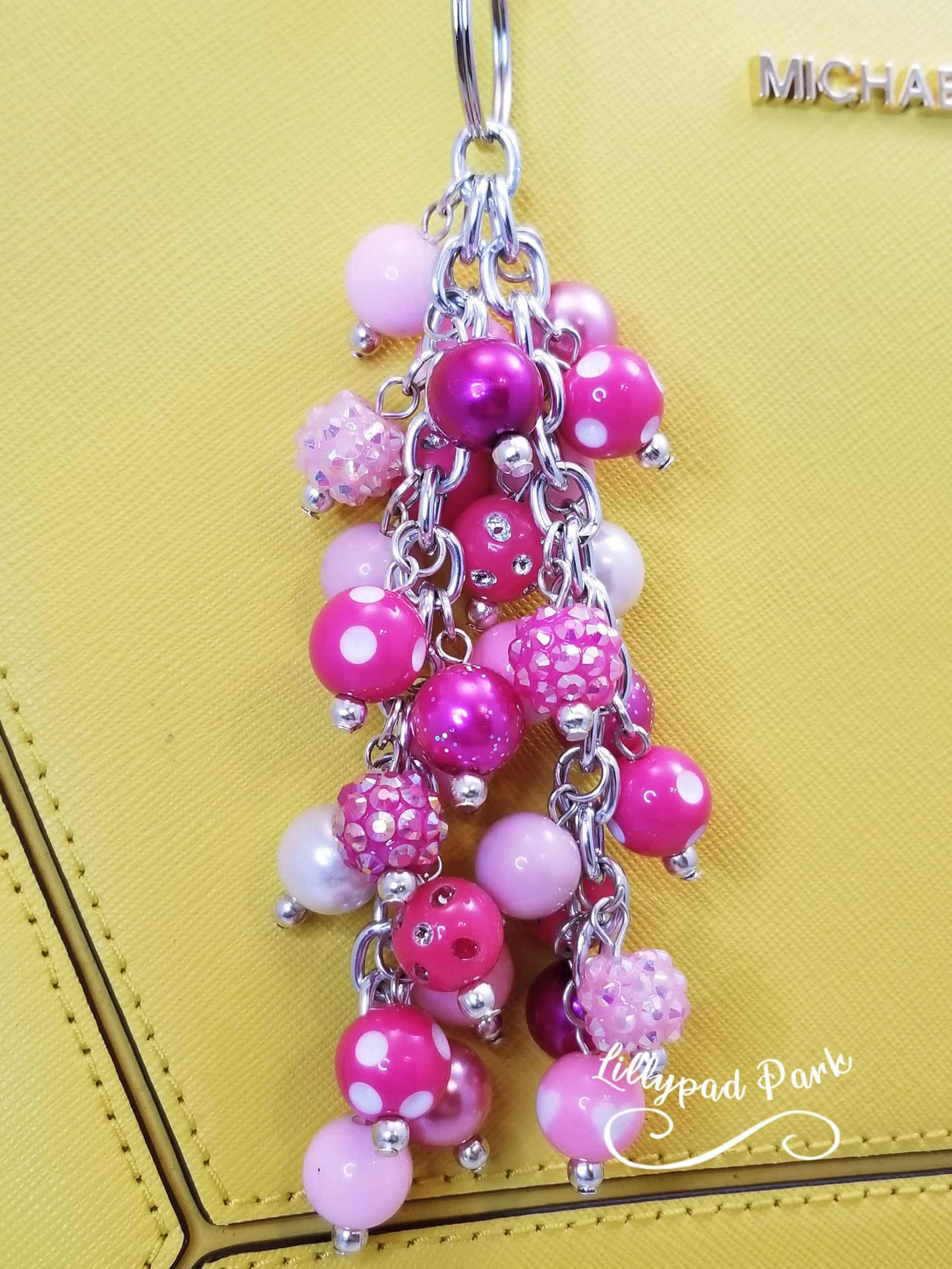 Pink Mothers Day Purse Charm, Bag charm