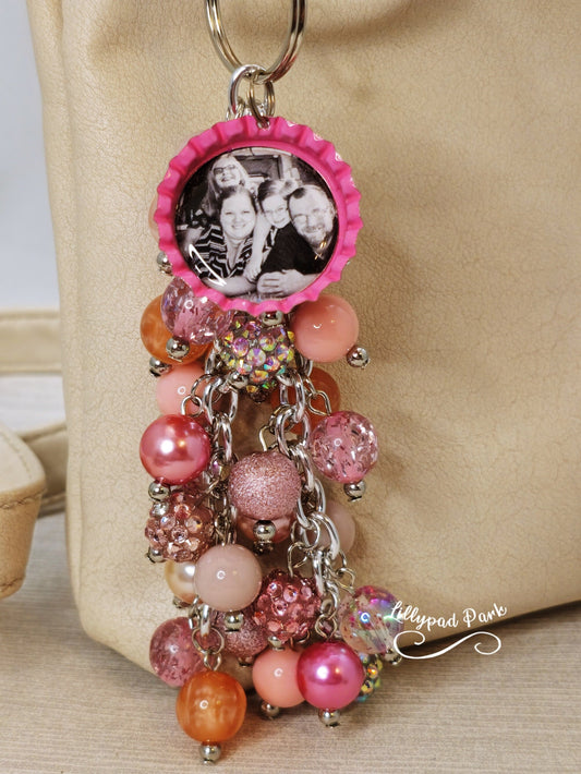 Picture Mothers day gift, Rose Gold Purse Charm