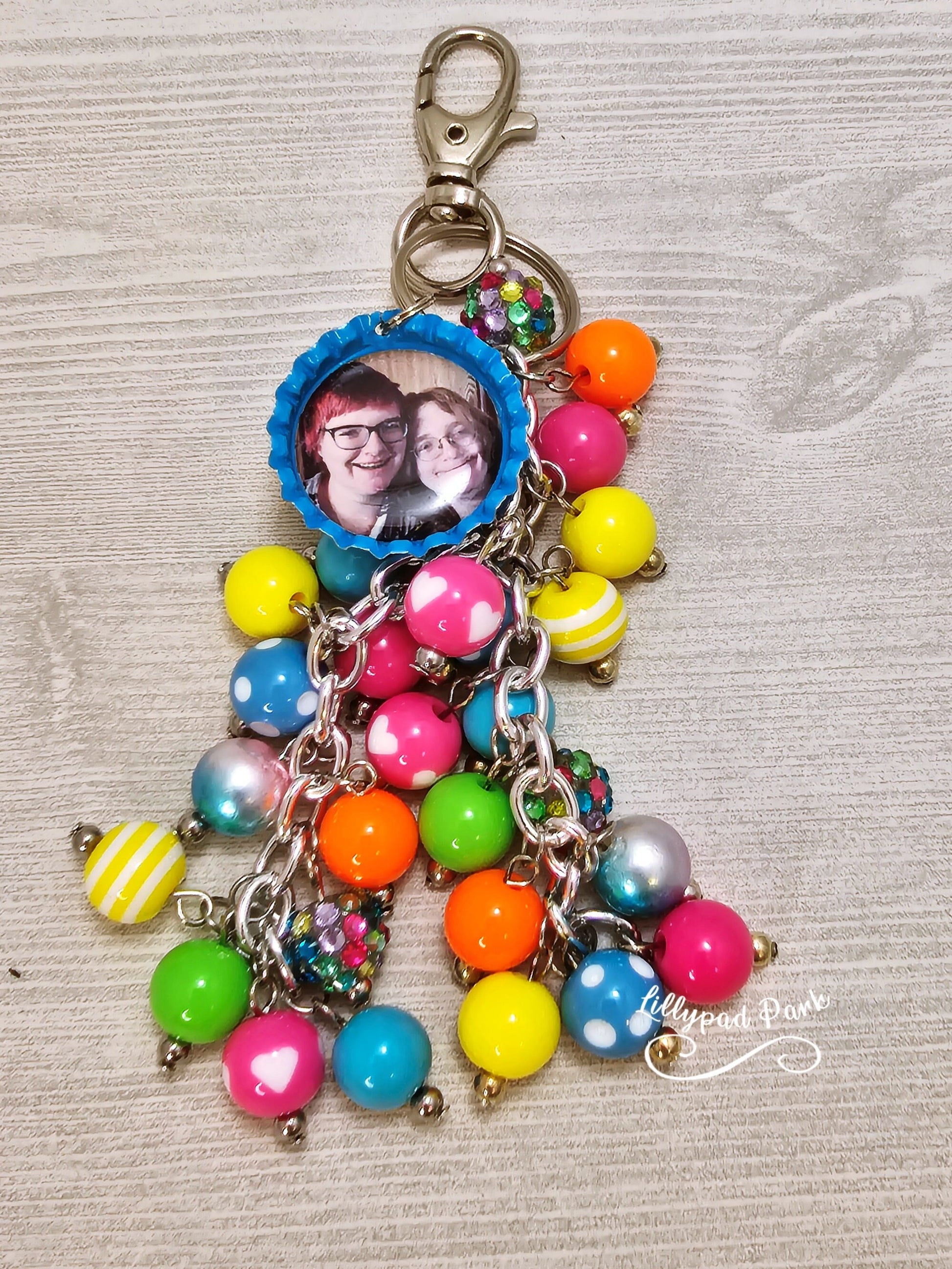 Picture Mothers day gift, Bright Rainbow Purse Charm