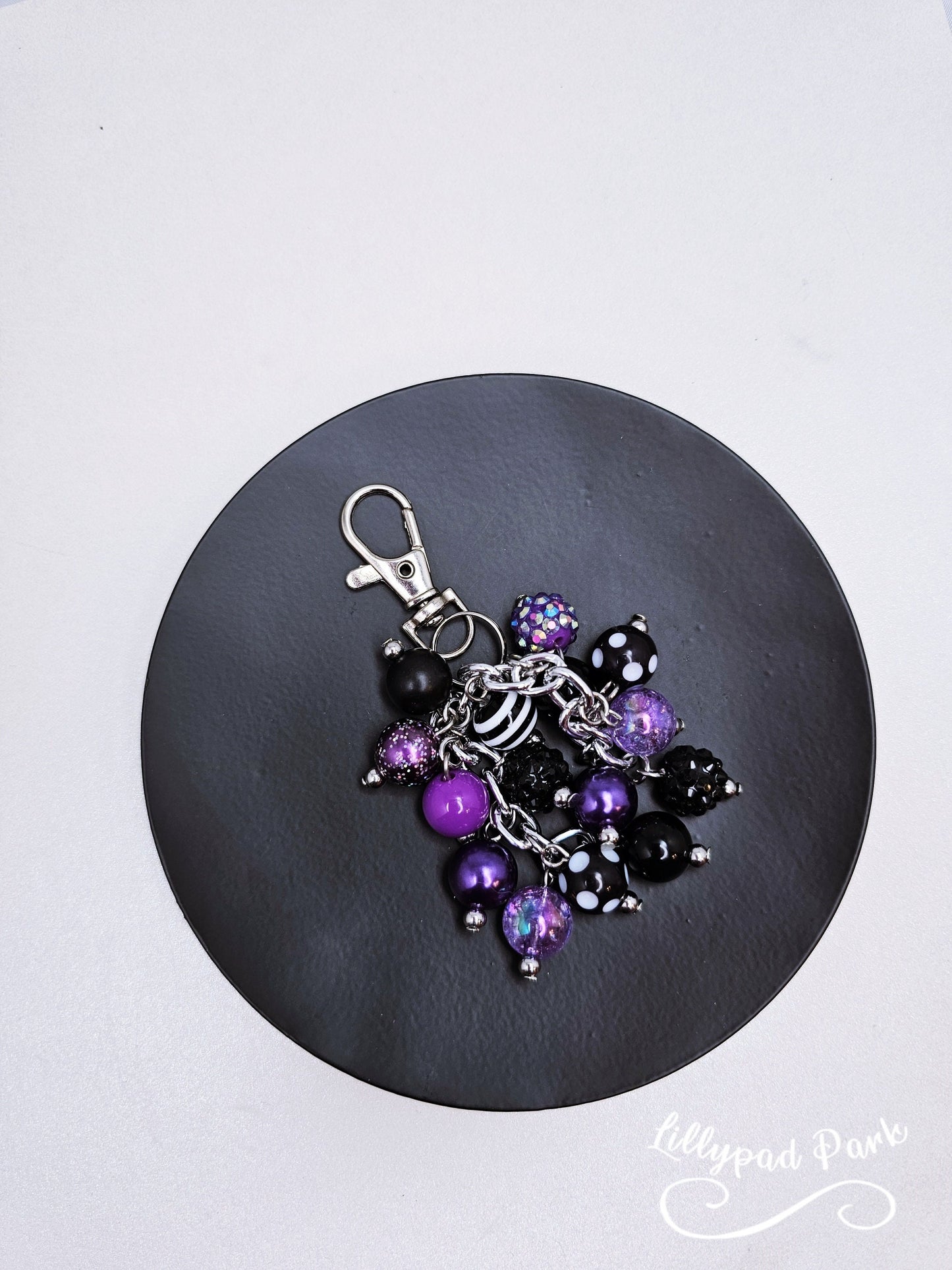 Black Orchid Mini Purse Charm