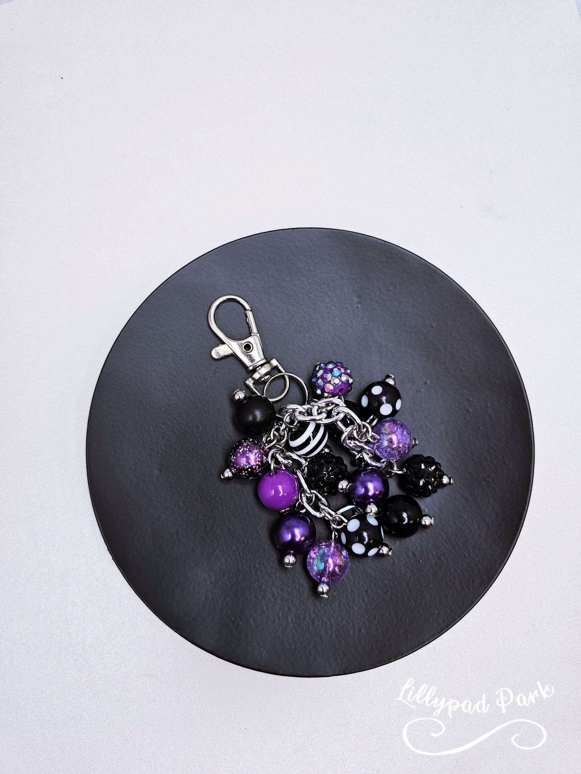Black Orchid Mini Purse Charm