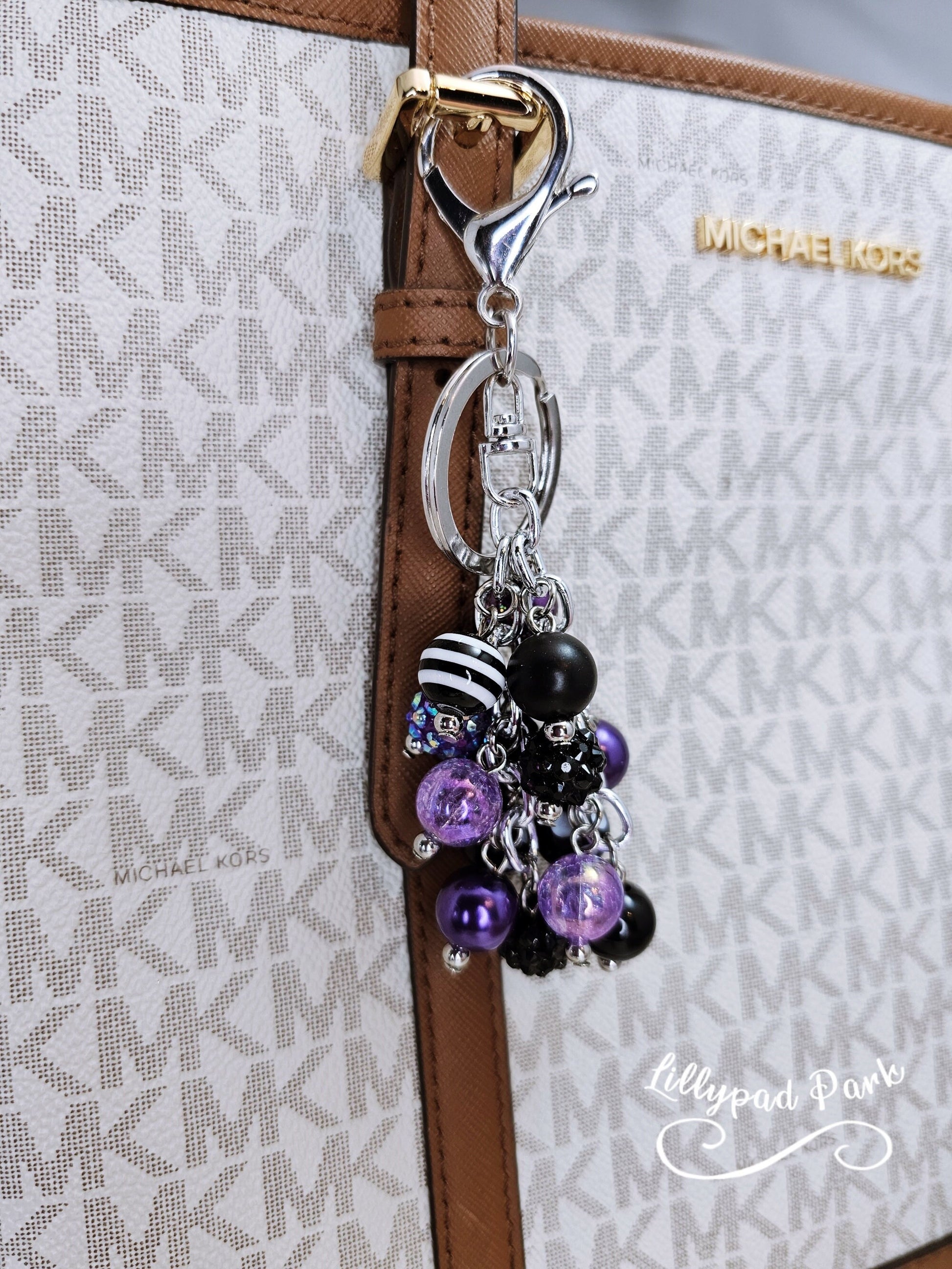 Black Orchid Mini Purse Charm