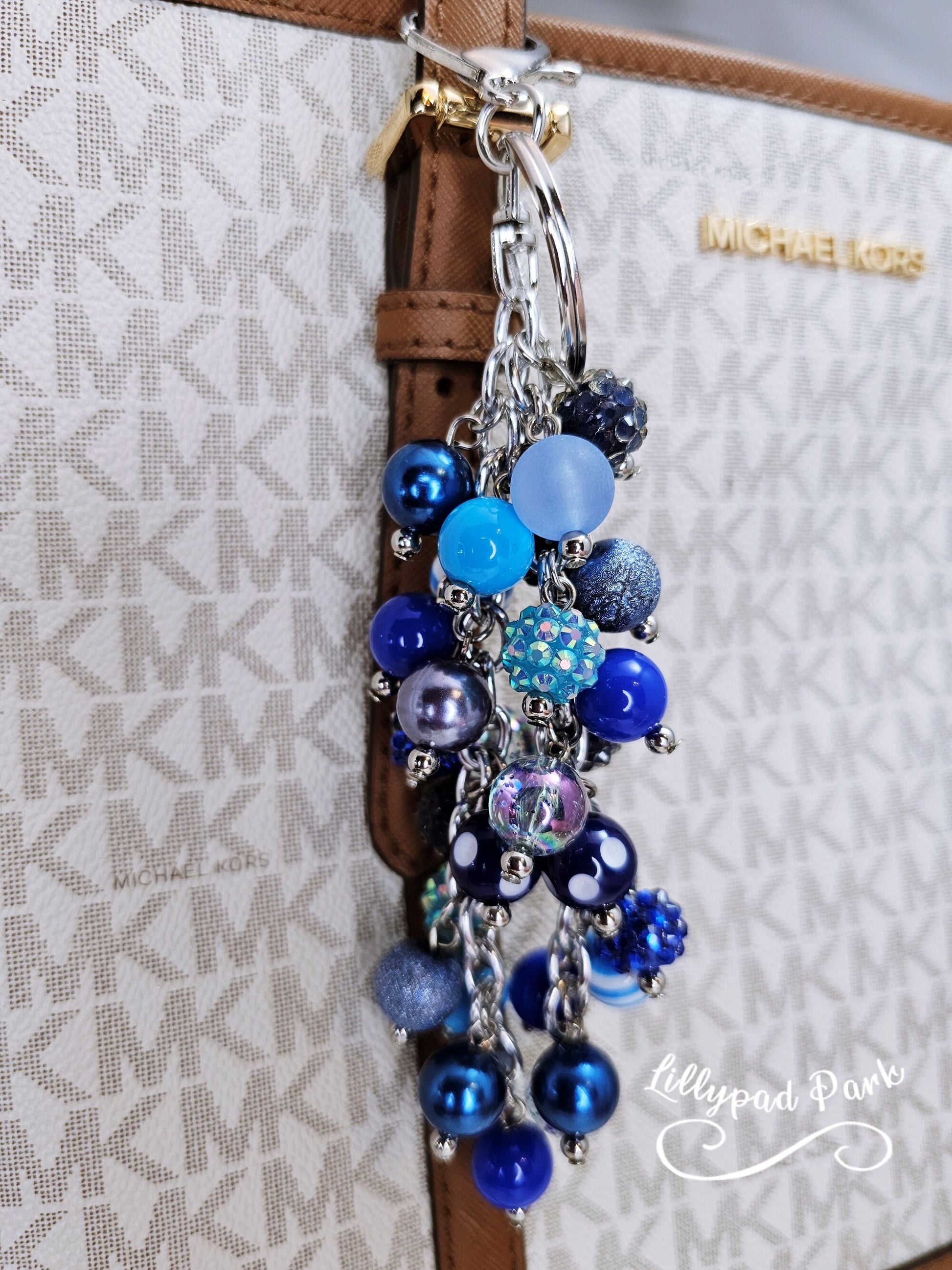 Brilliant Blue Purse Charm
