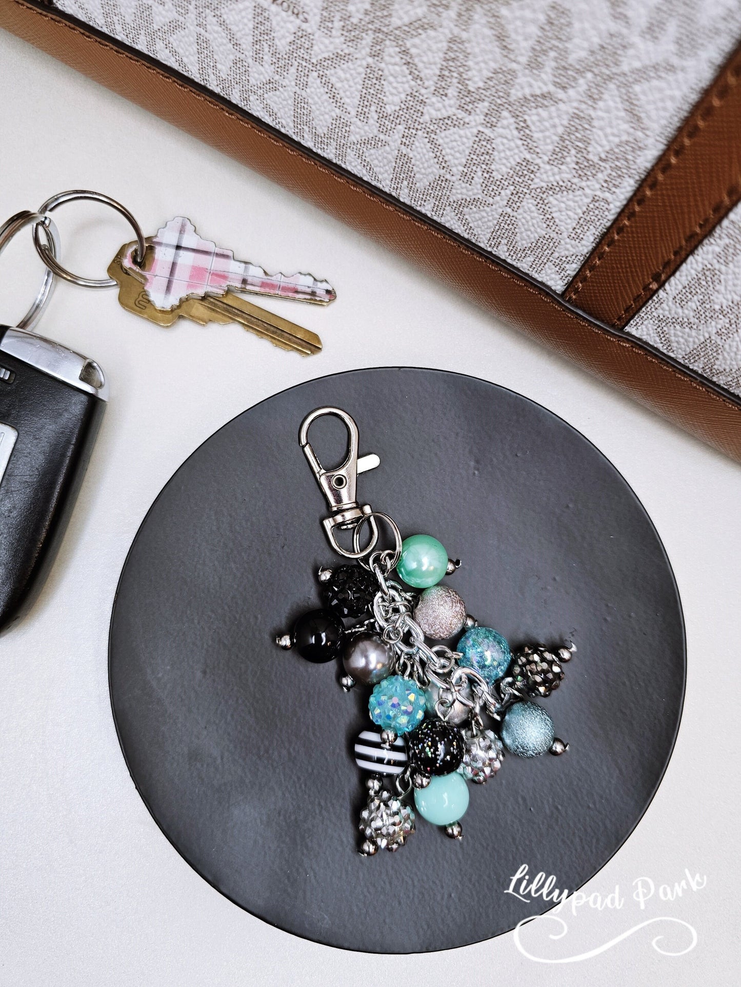 Midnight Teal Mini Purse charm