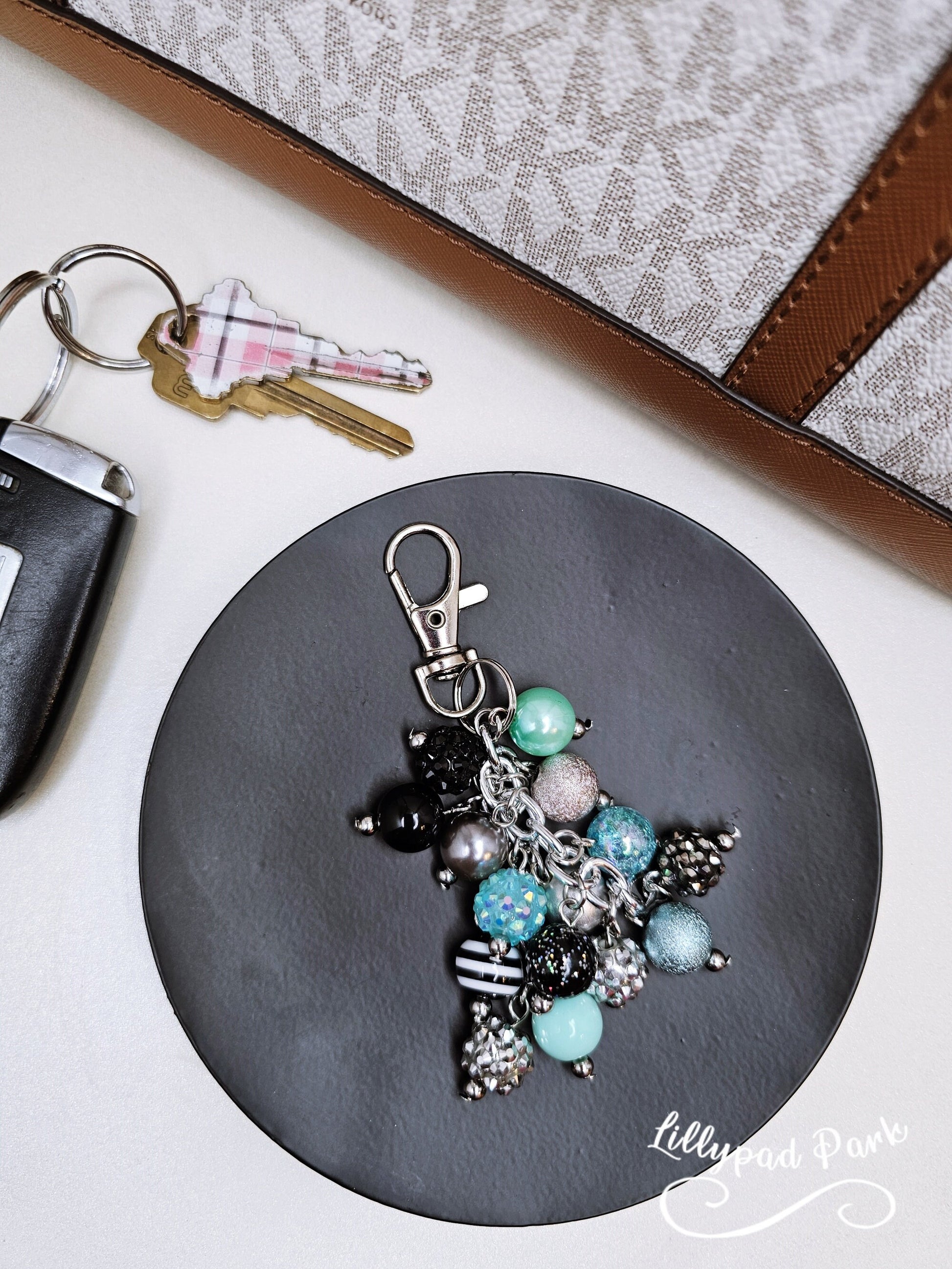 Midnight Teal Mini Purse charm