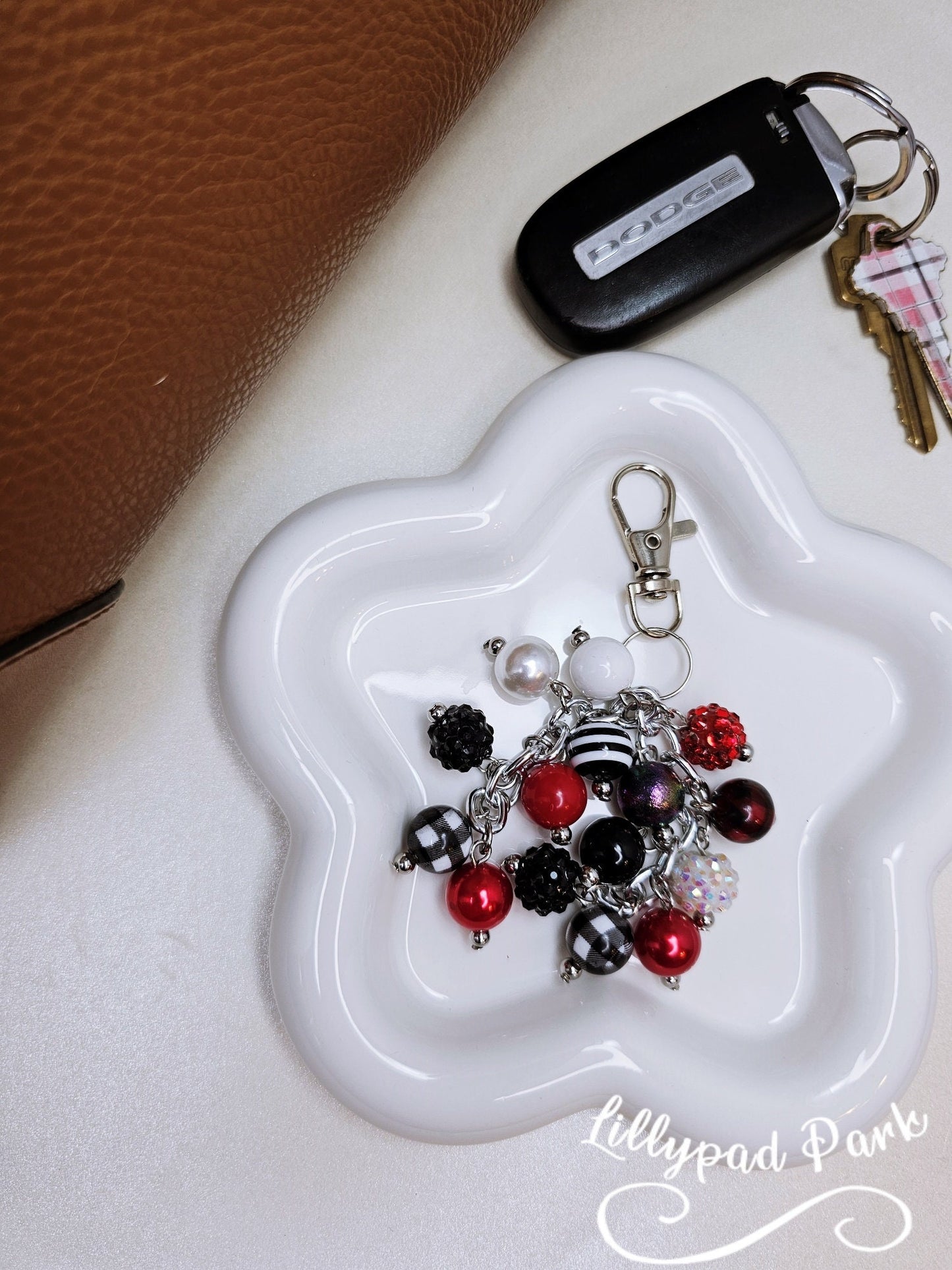 Buffalo Plaid Mini Purse Charm