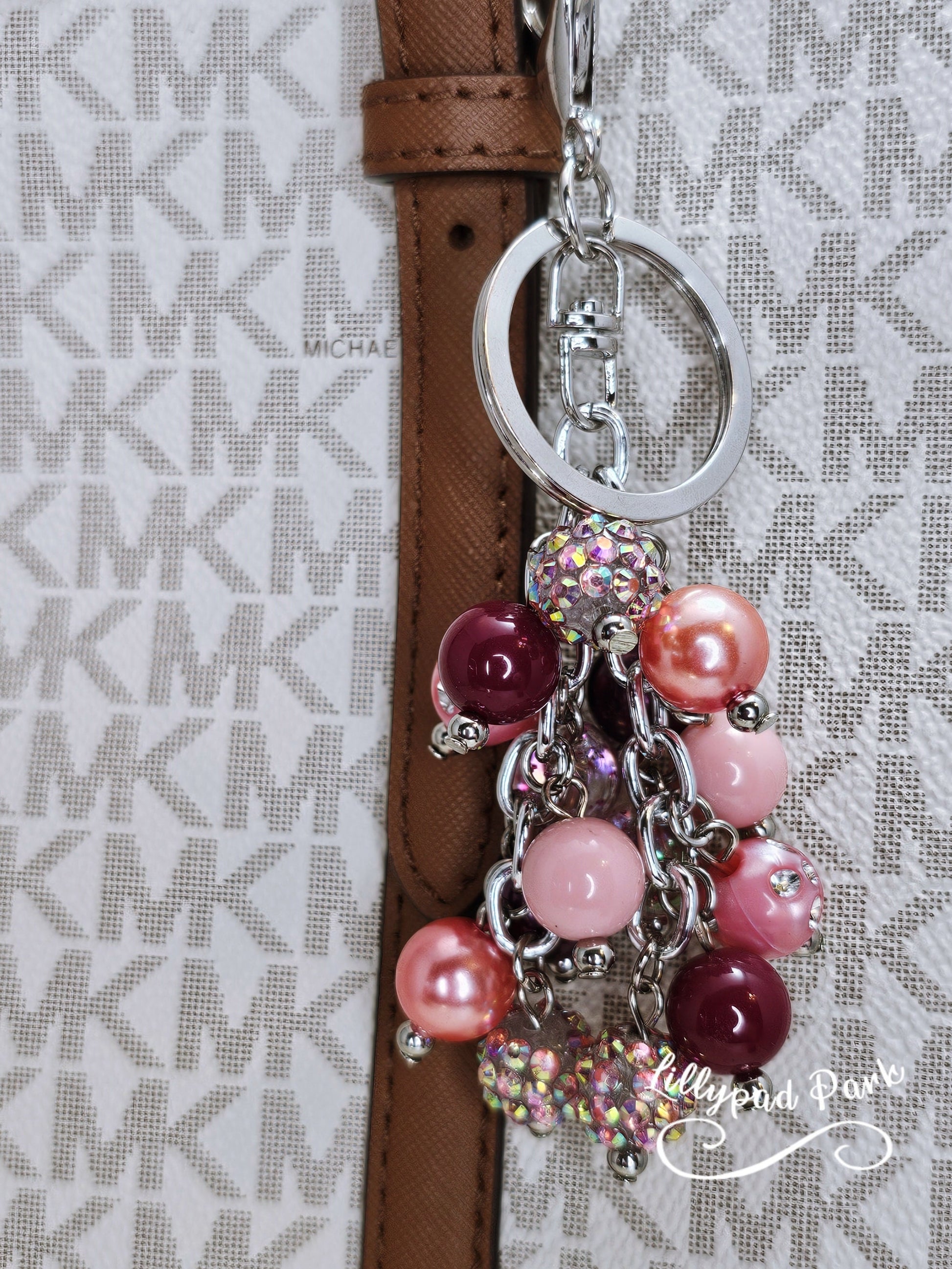 Maroon Rose Mini Purse Charm