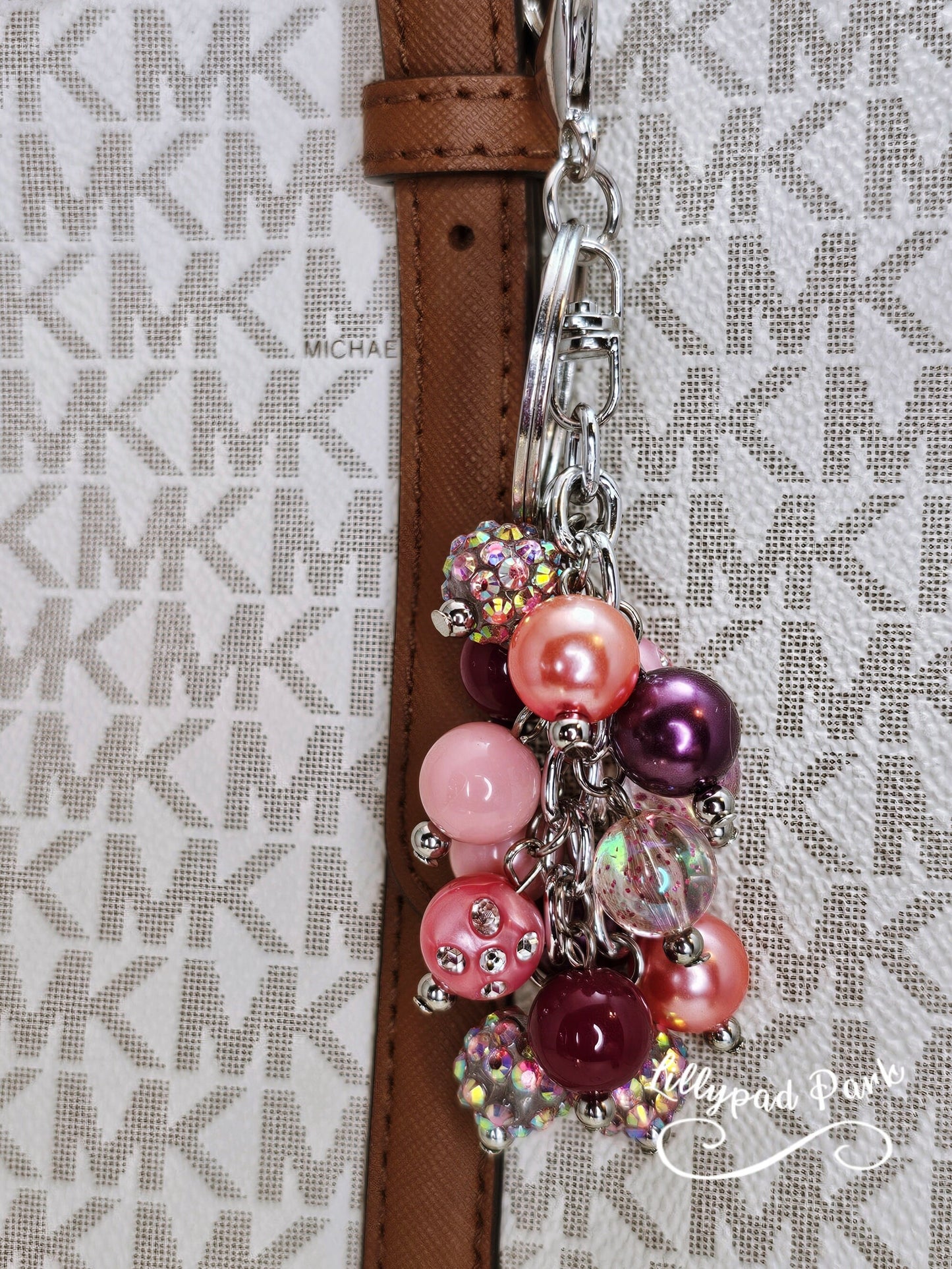 Maroon Rose Mini Purse Charm