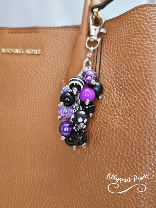 Black Orchid Mini Purse Charm